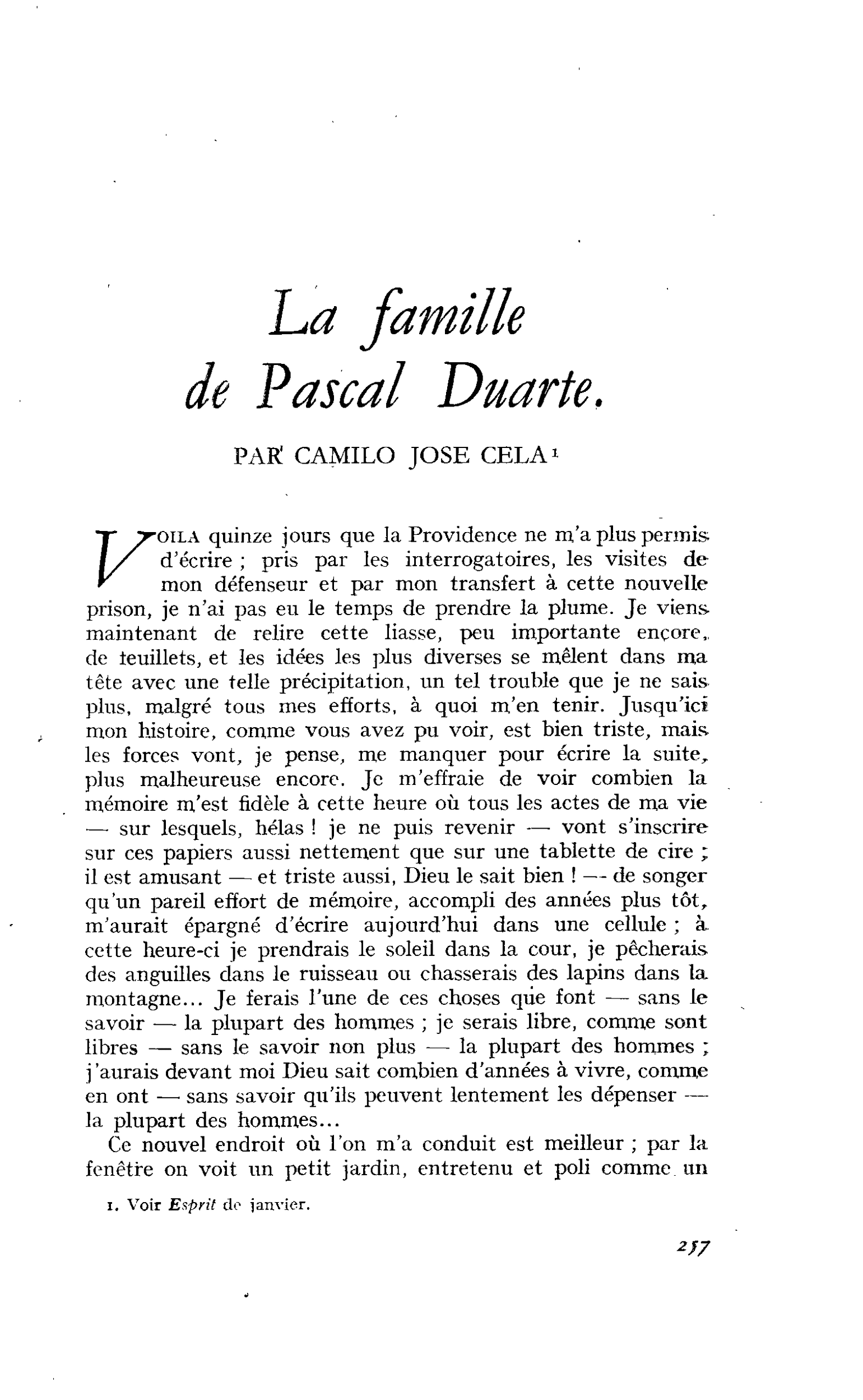 La famille de Pascal Duarte
