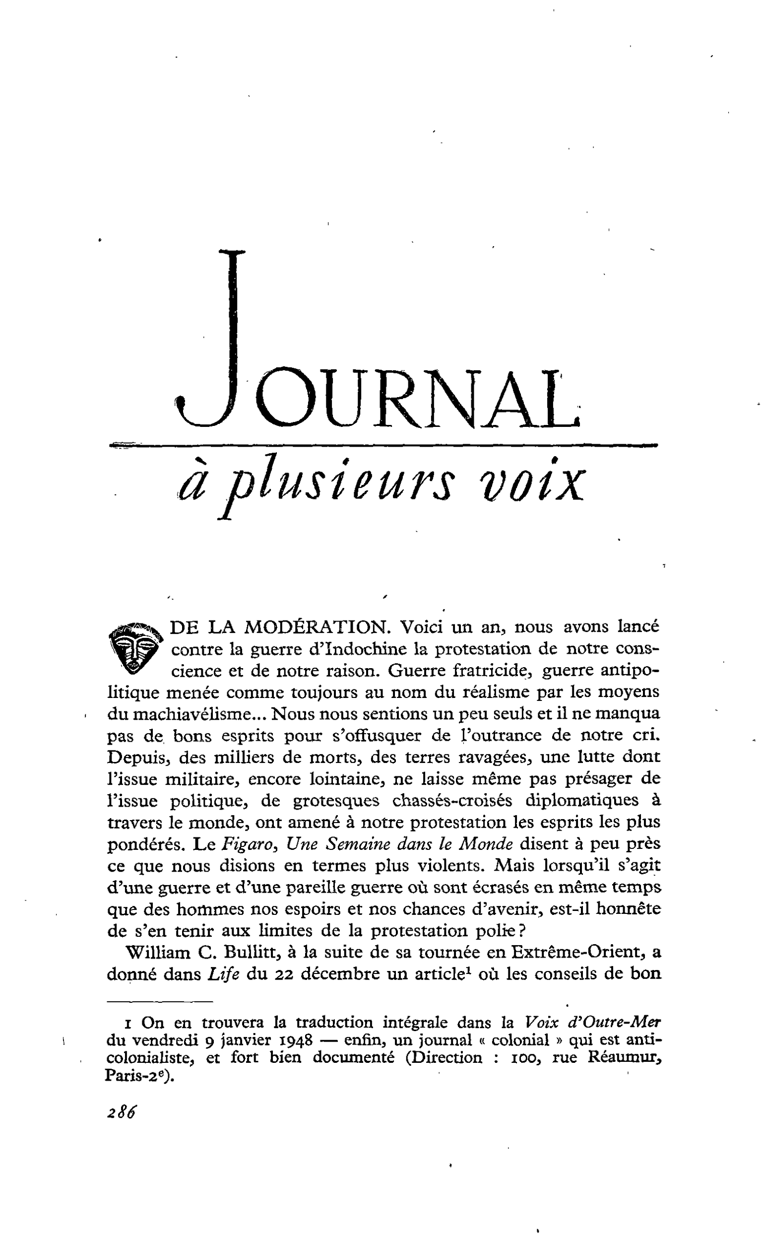 DE LA MODÉRATION