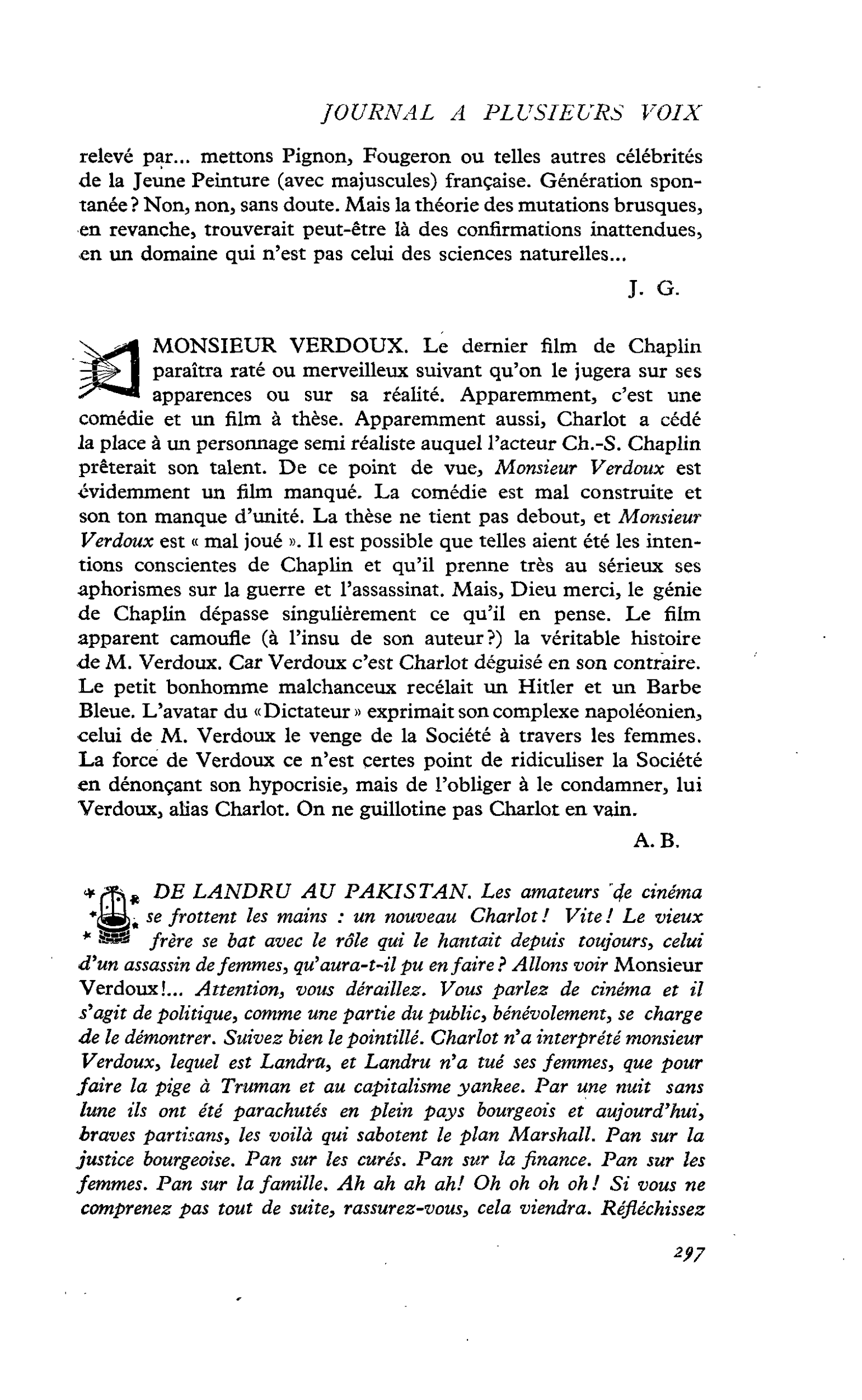 MONSIEUR VERDOUX