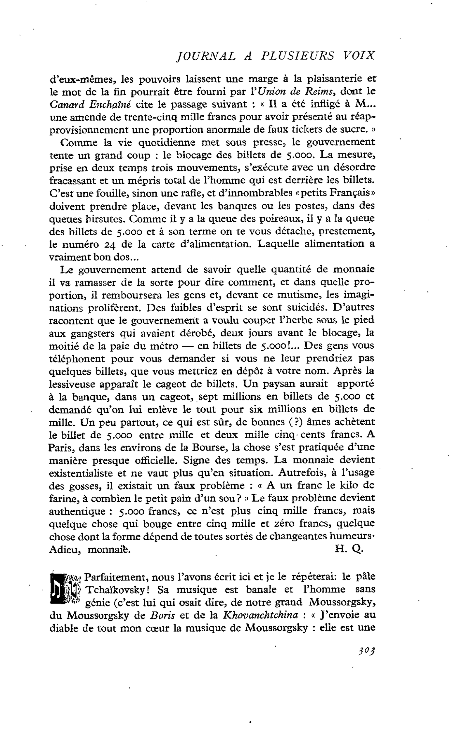 LA VIE QUOTIDIENNE SUR SA LANCÉE