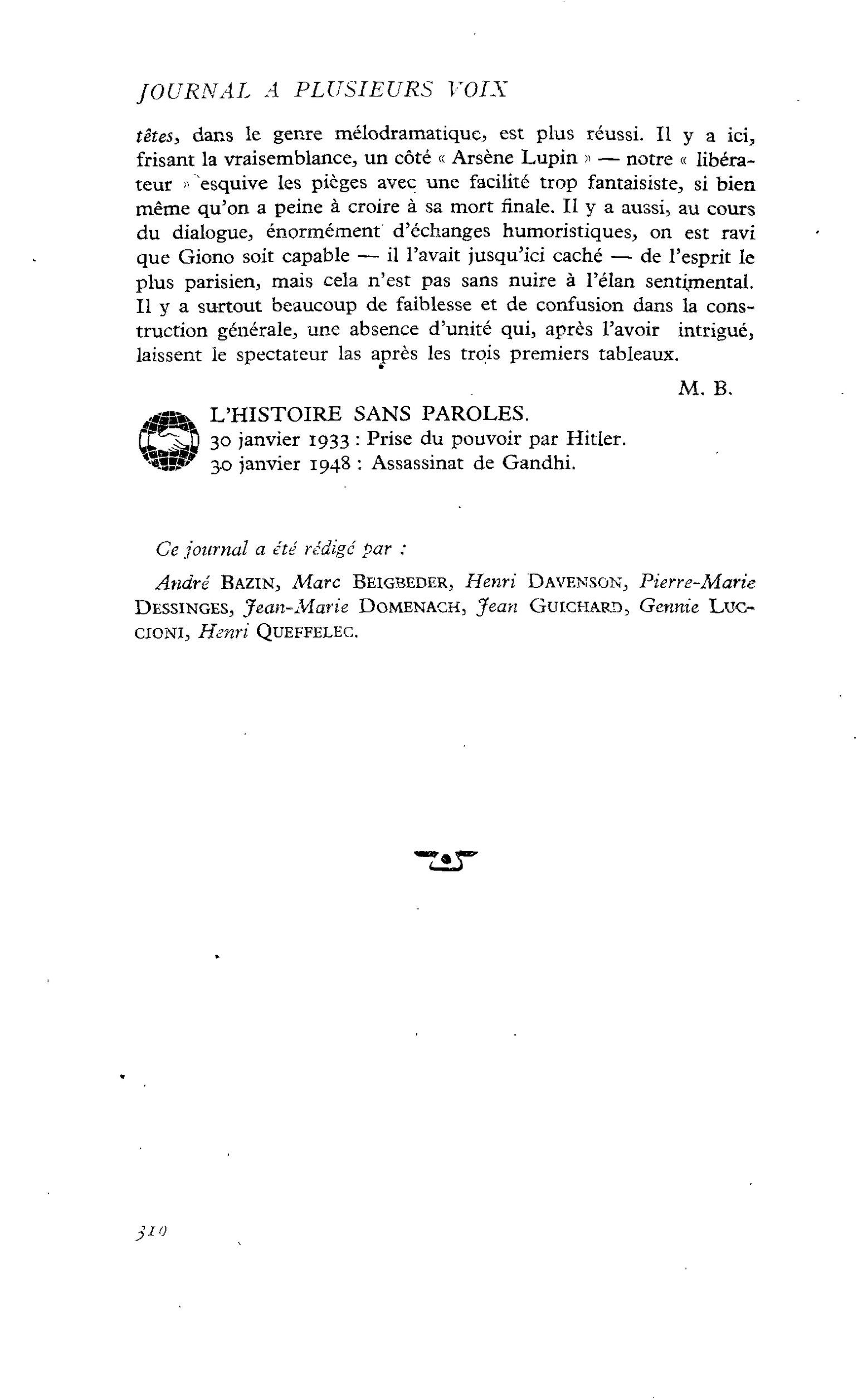 L’HISTOIRE SANS PAROLES