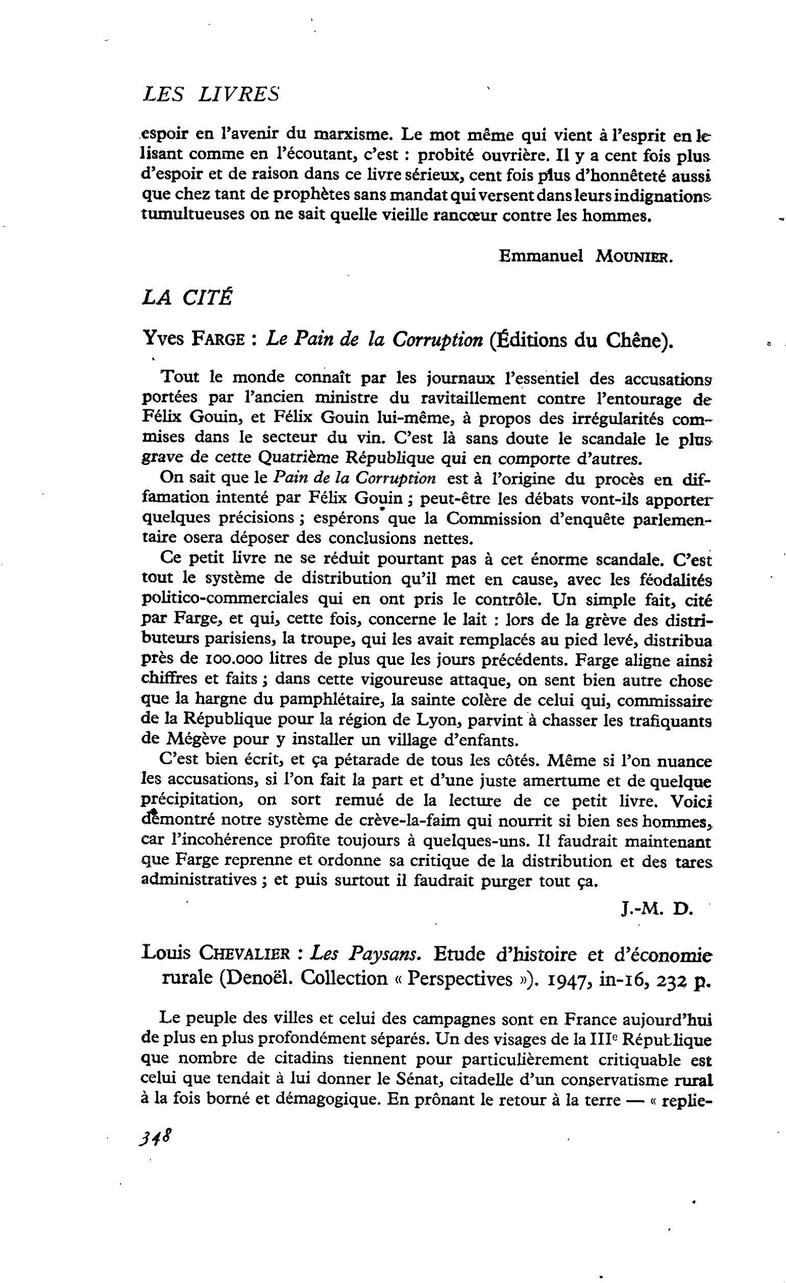 Yves Farge : Le Pain de la Corruption