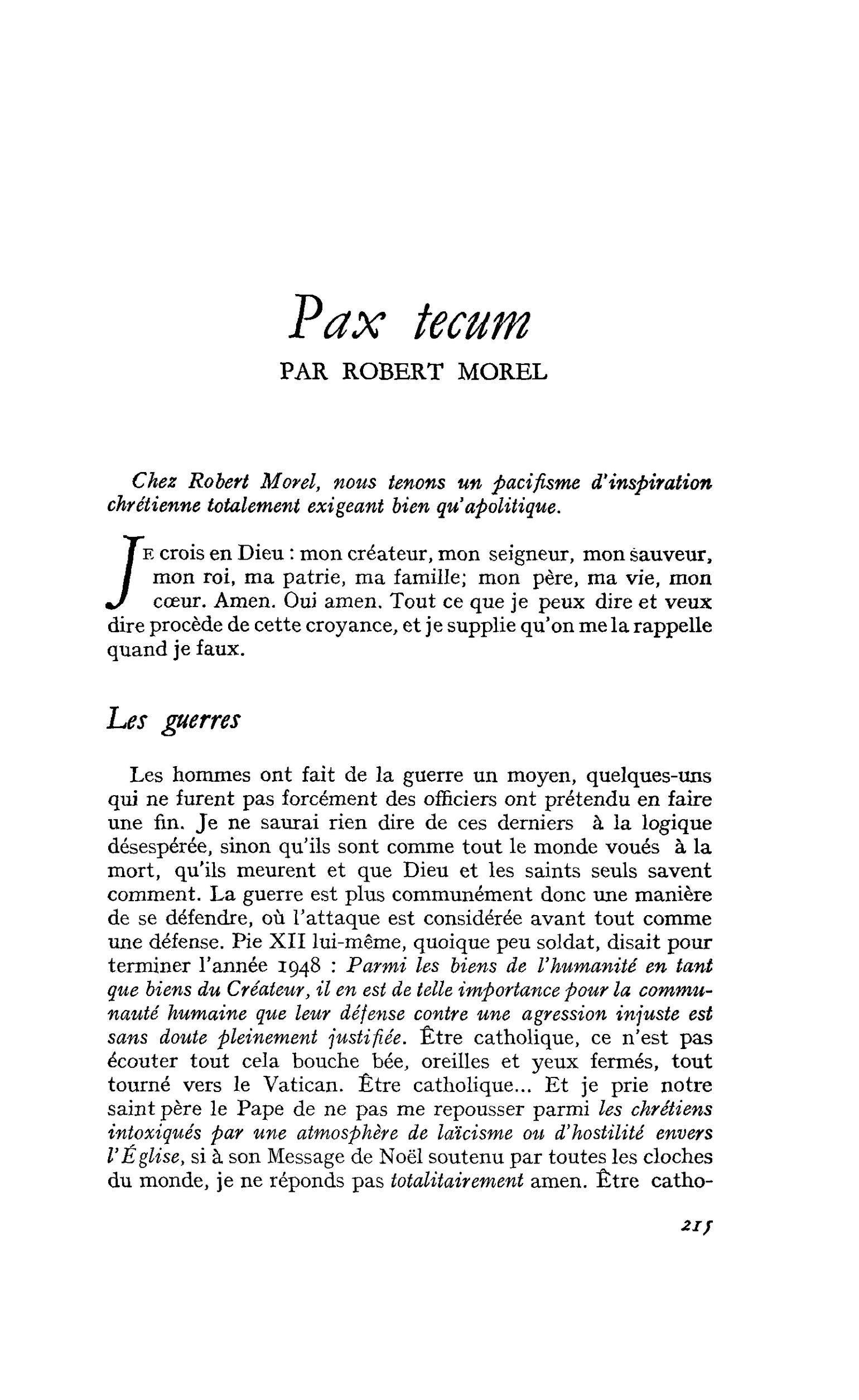 Pax tecum