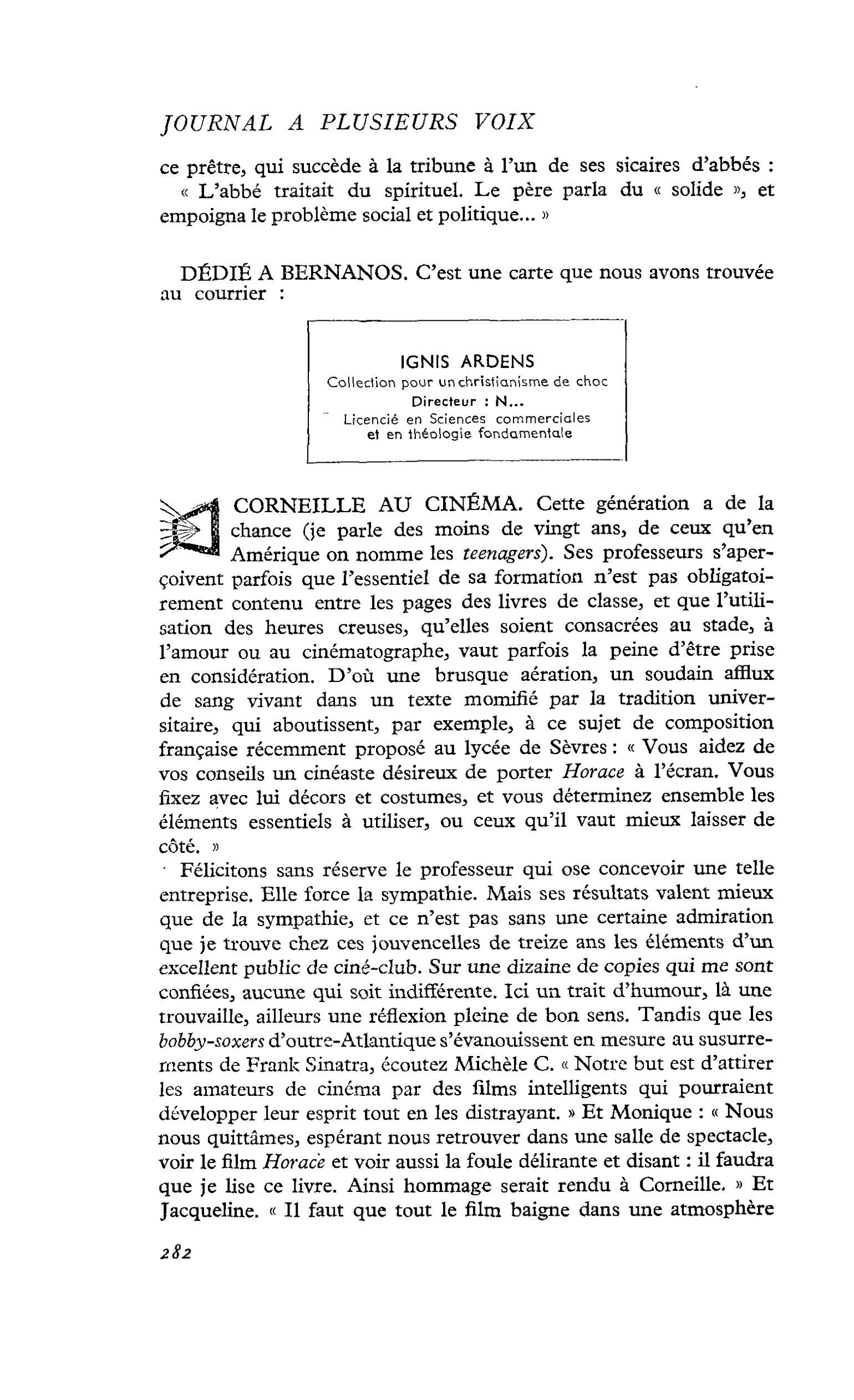 CORNEILLE AU CINÉMA