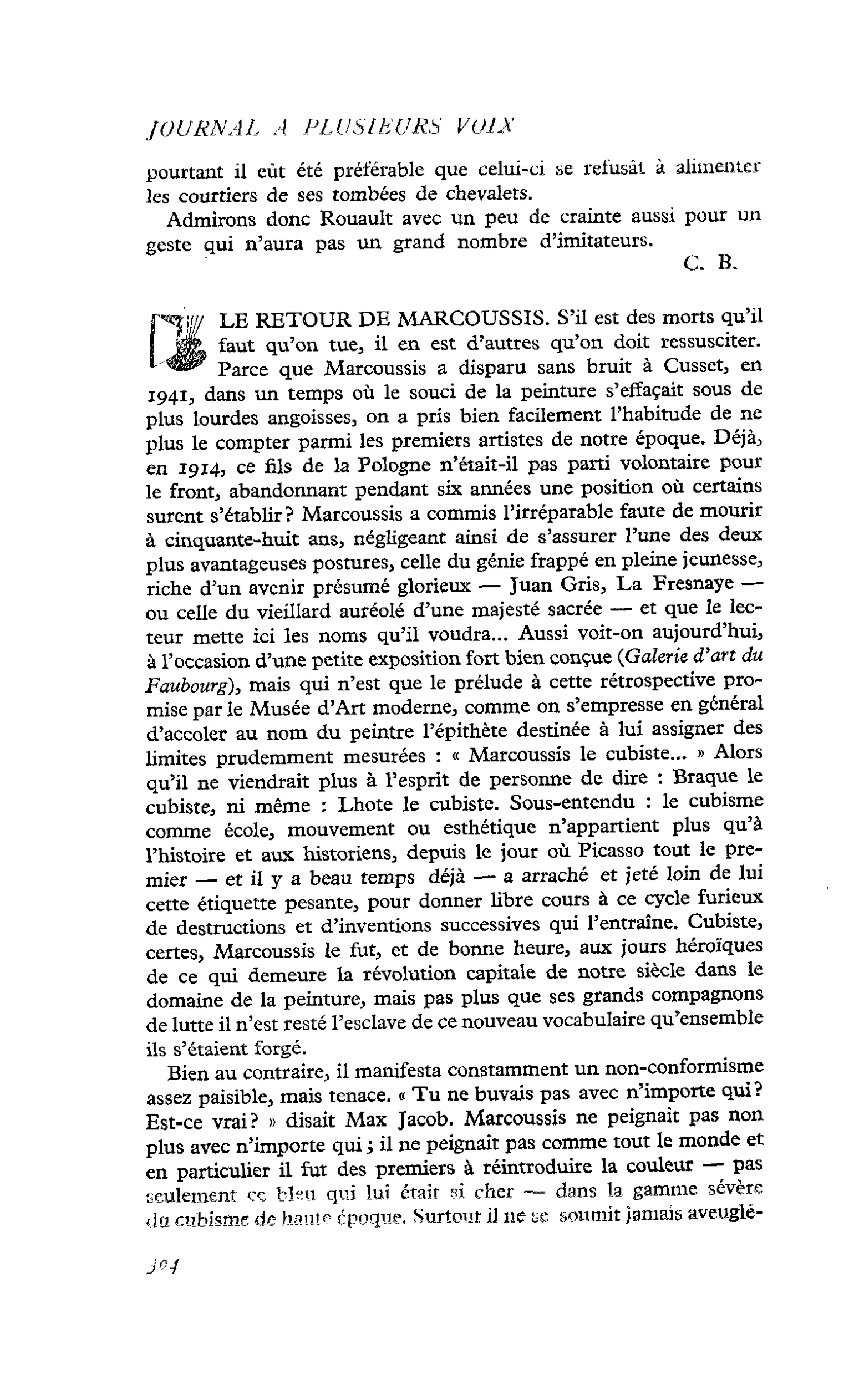 LE RETOUR DE MARCOUSSIS