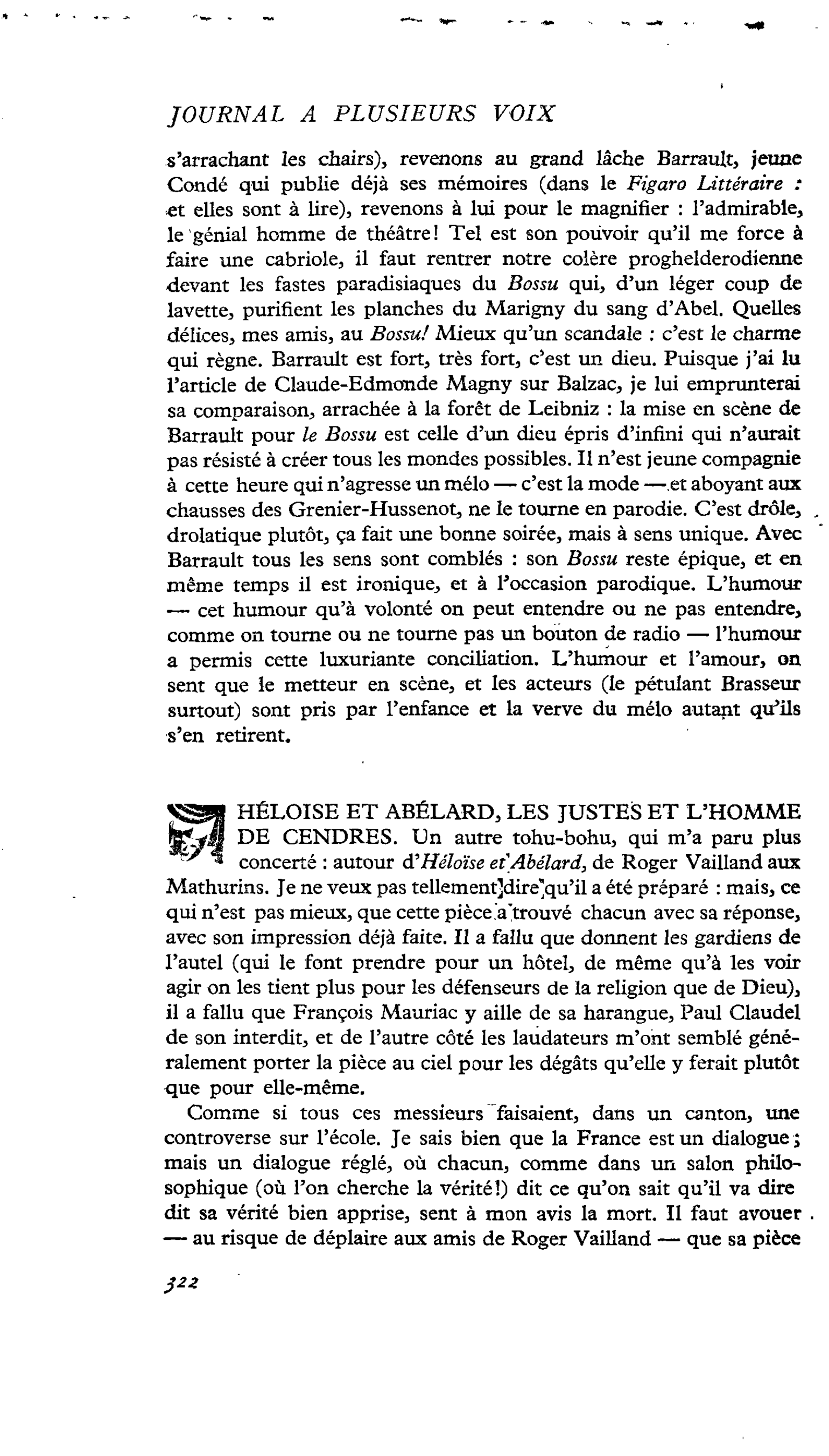 HÉLOISE ET ABÉLARD, LES JUSTES ET L’HOMME DE CENDRES