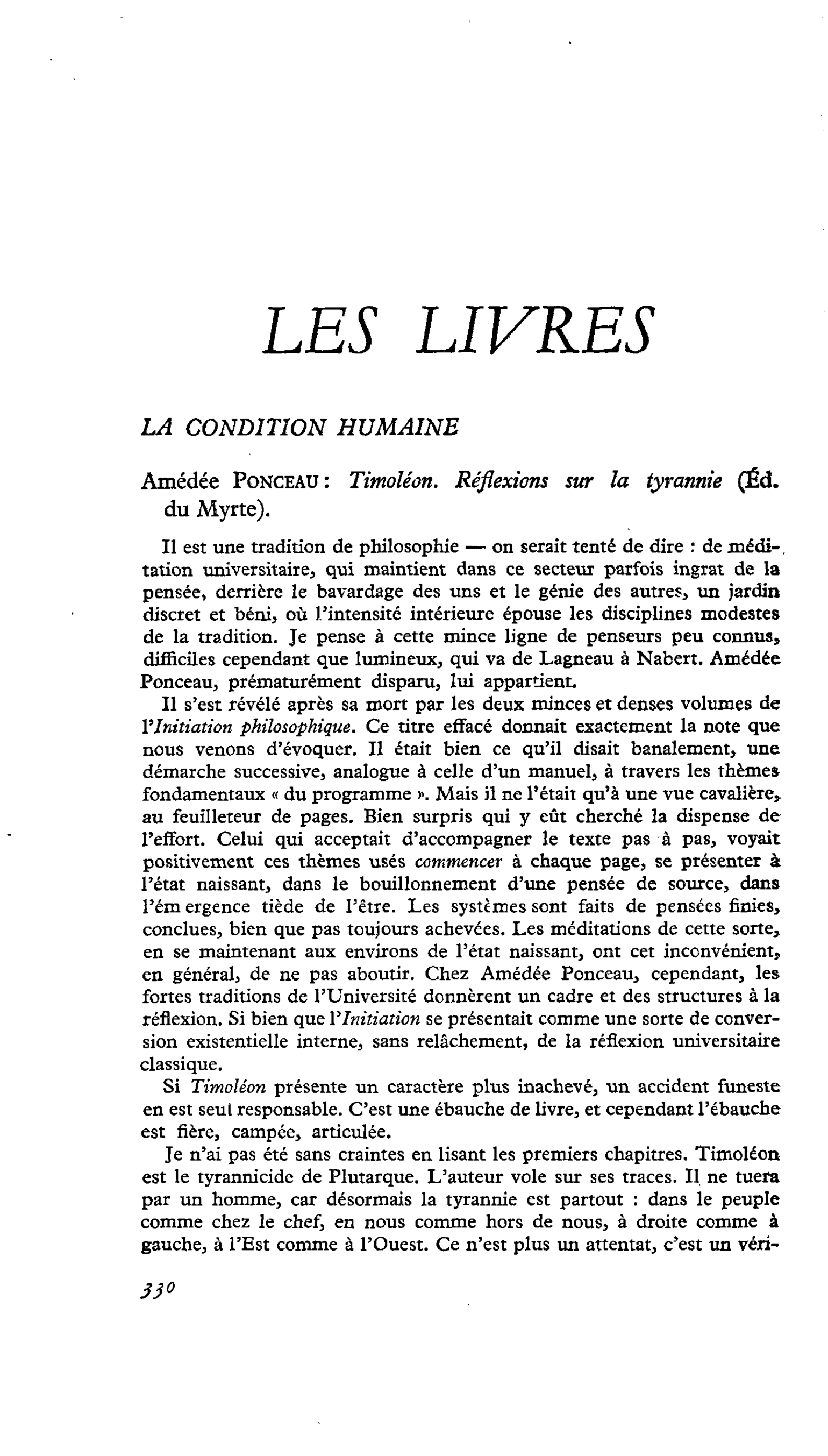 Amédée Ponceau : Timoléon. Réflexions sur la tyrannie