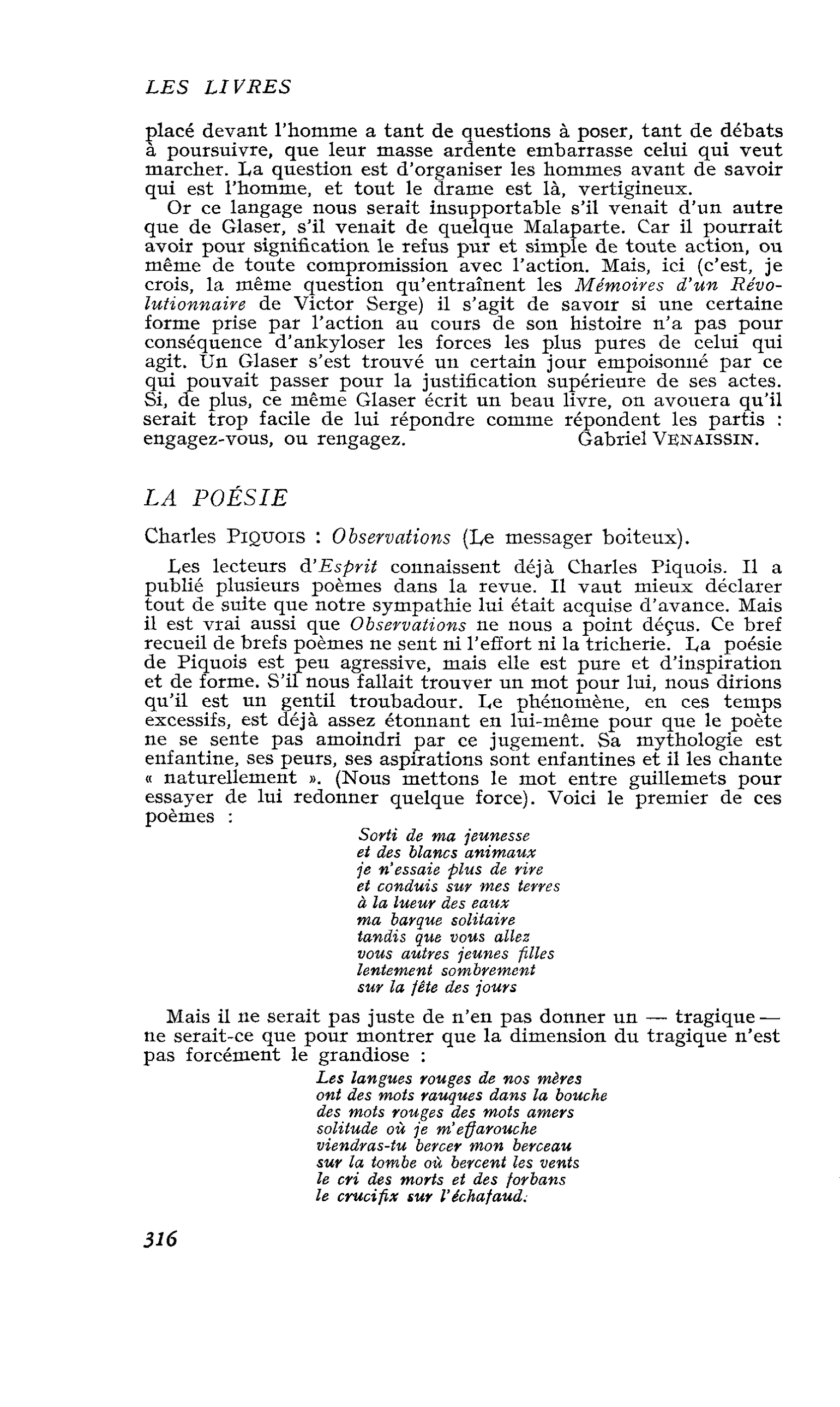 Charles Piquois : Observations