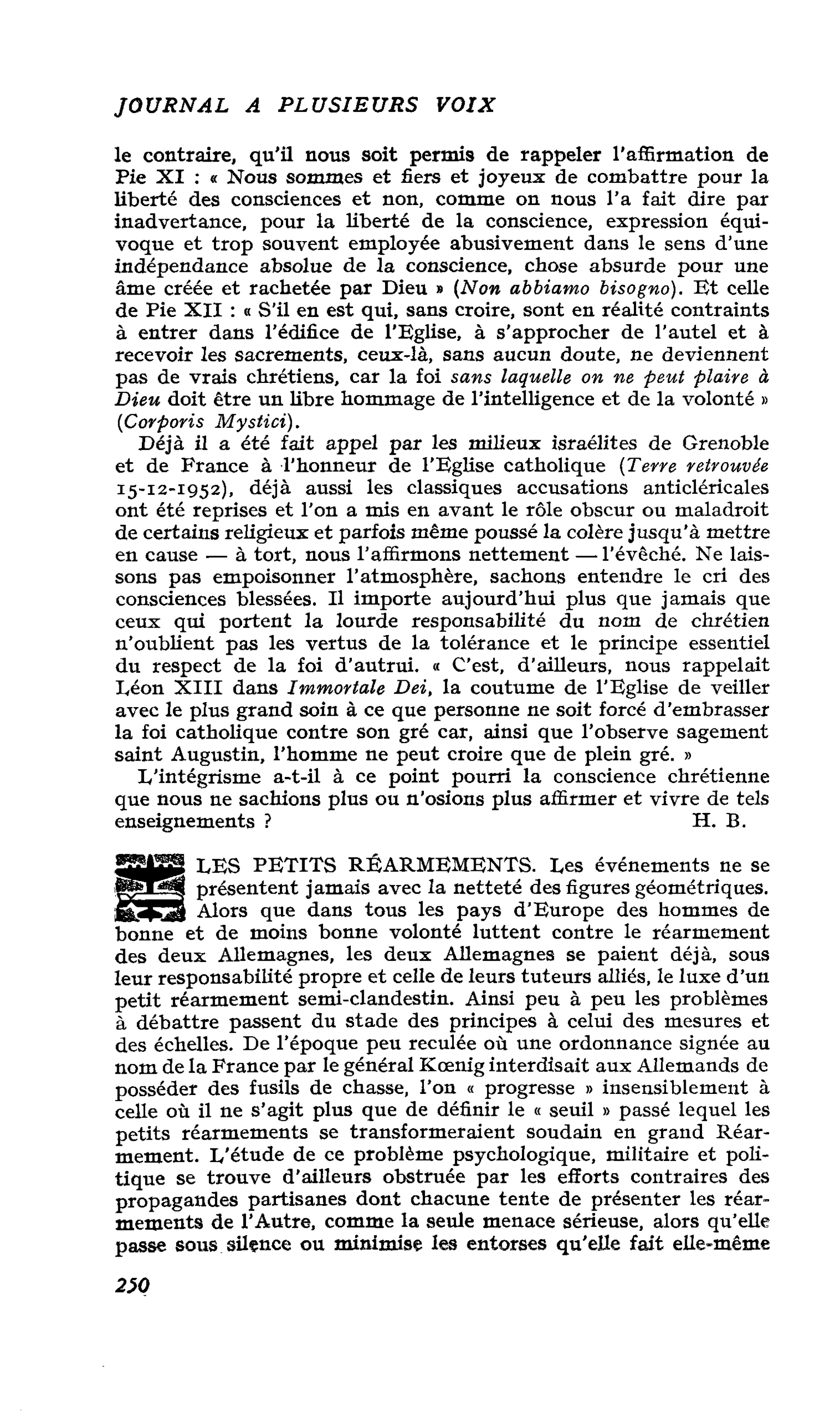 Les petits réarmements