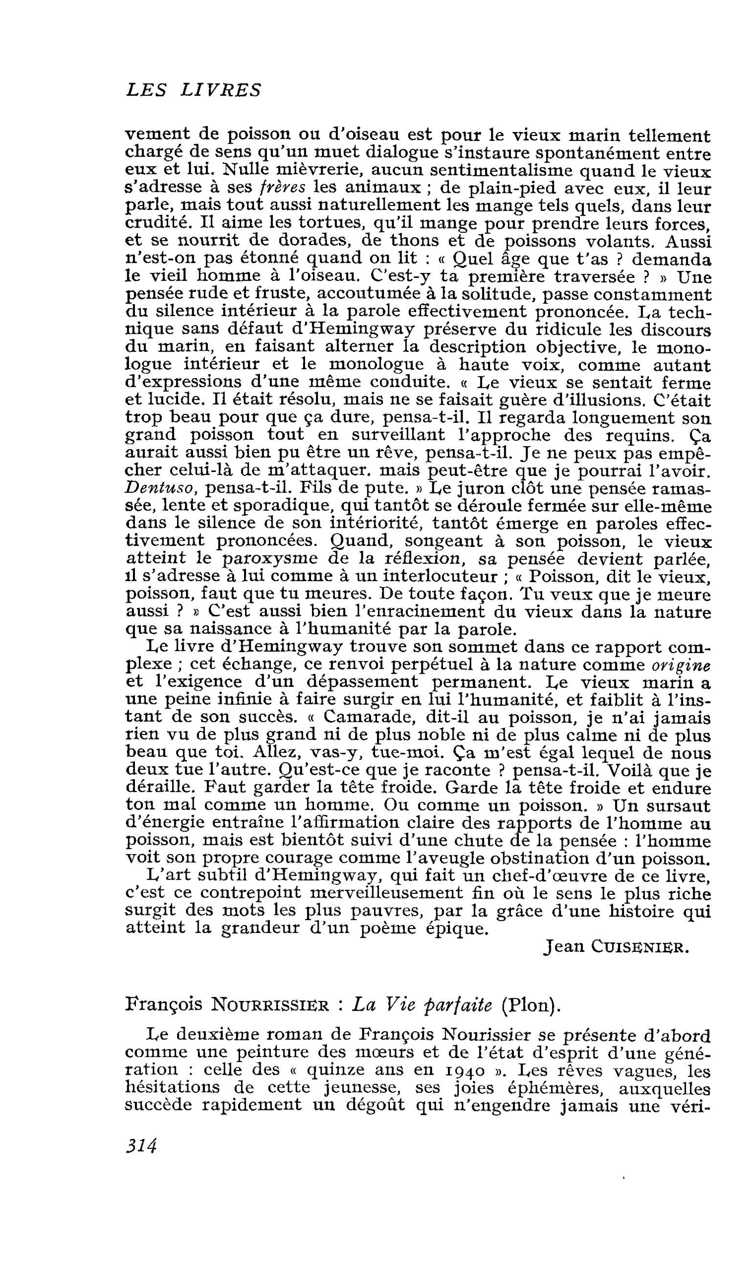 François Nourrissier : La Vie parfaite
