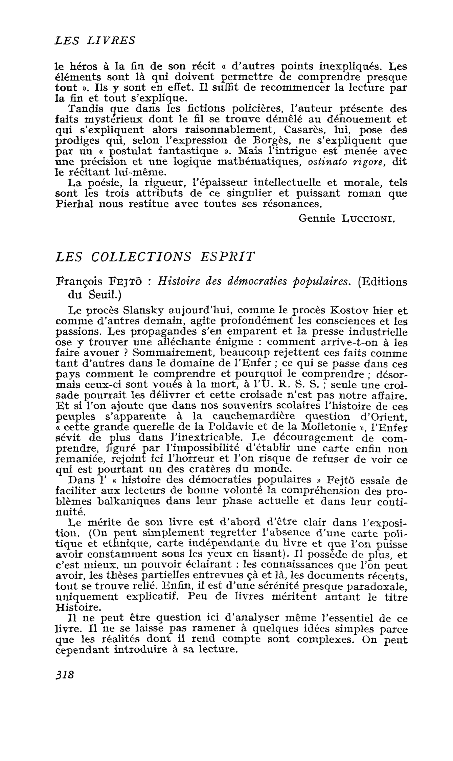 François Fëjtô : Histoire des démocraties populaires. (Editions du Seuil.)