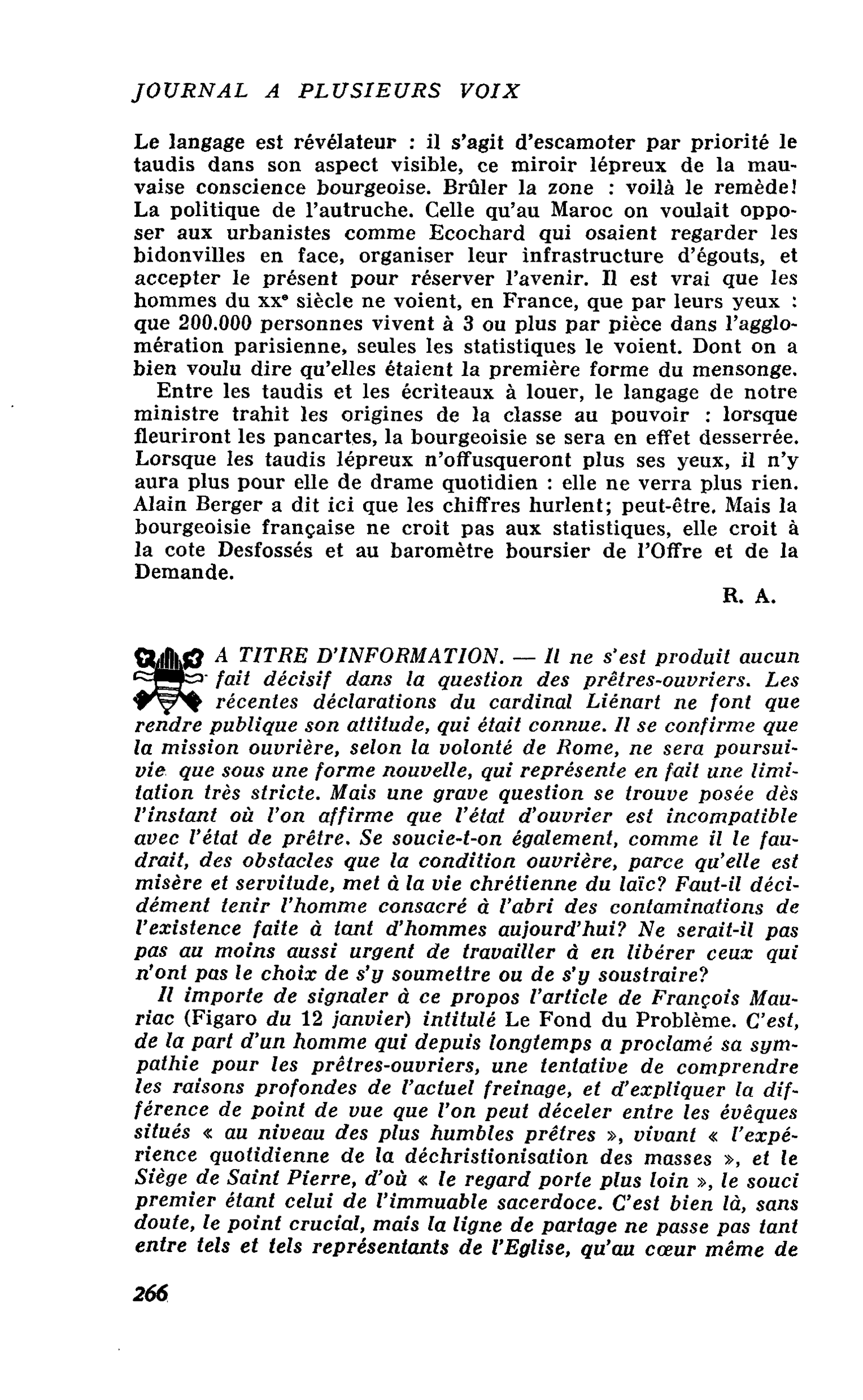A TITRE D’INFORMATION