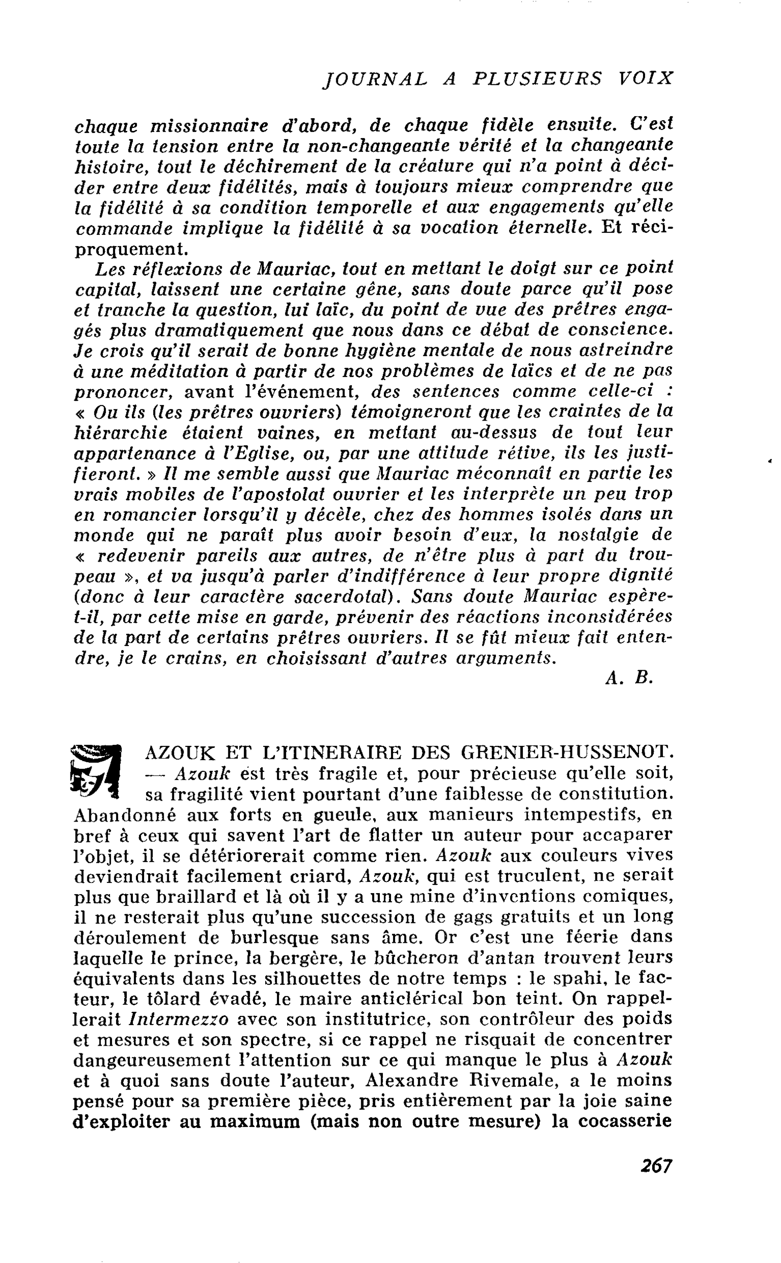 AZOUK ET L’ITINERAIRE DES GRENIER-HUSSENOT