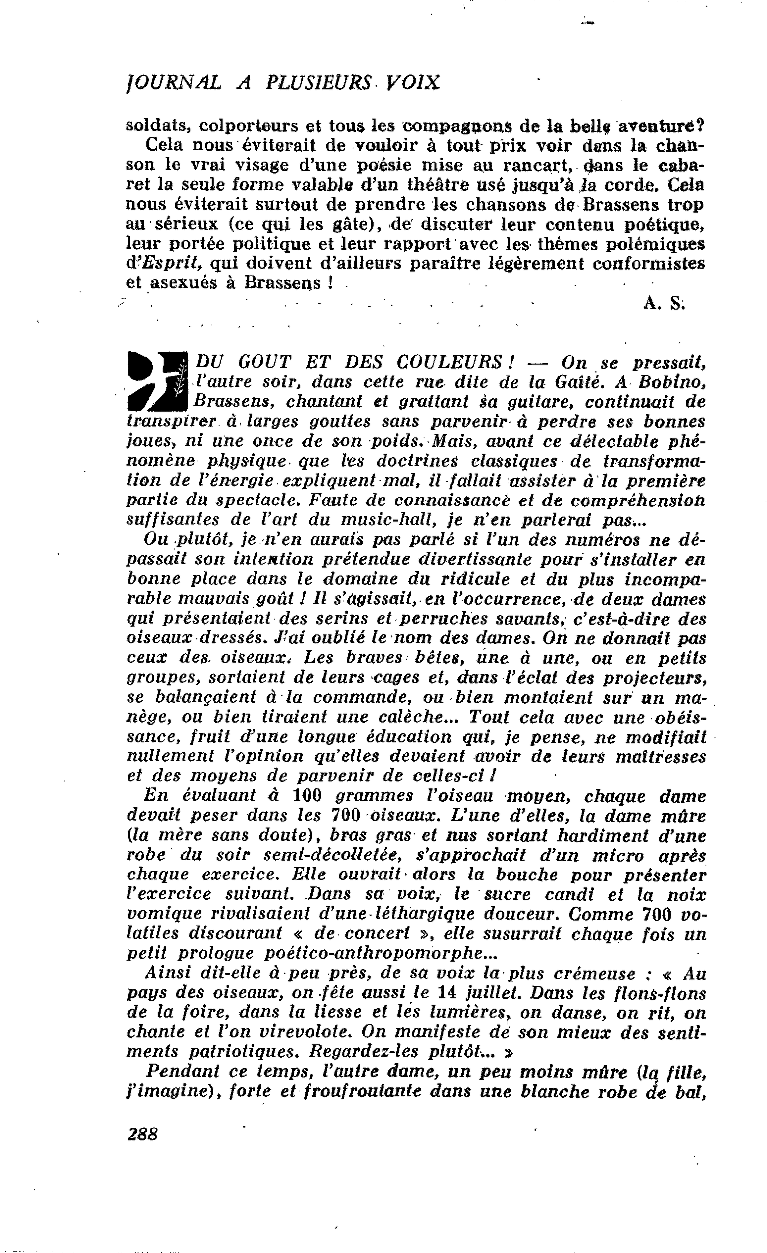 DU GOUT ET DES COULEURS !