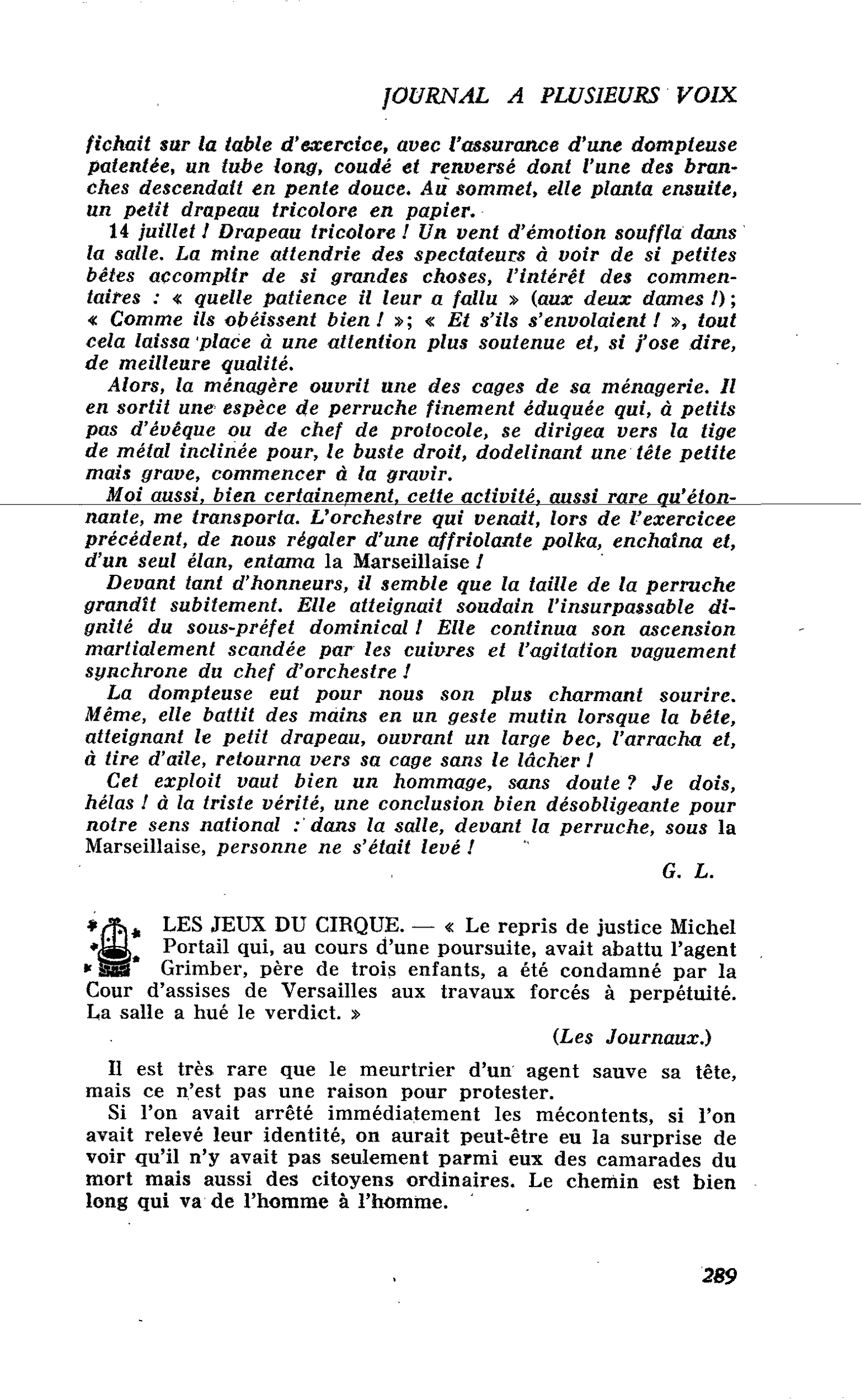 LES JEUX DU CIRQUE