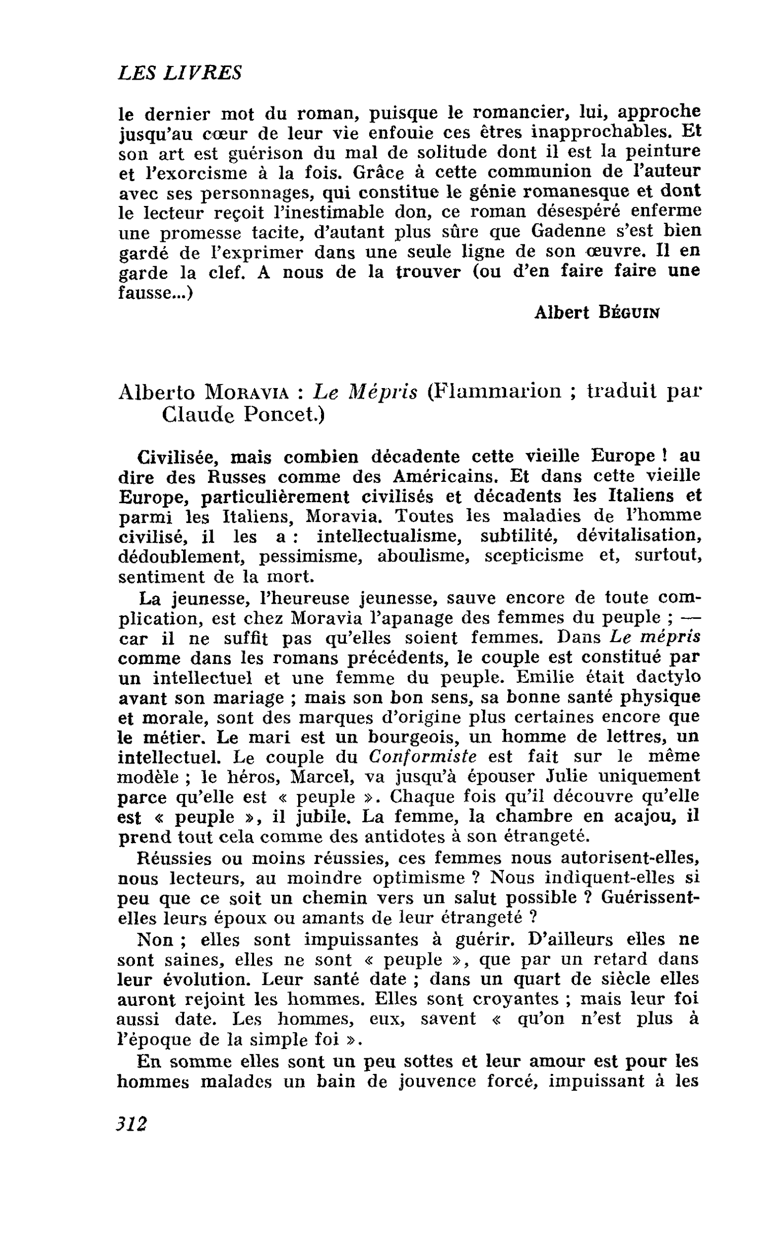 Alberto Moravia : Le Mépris
