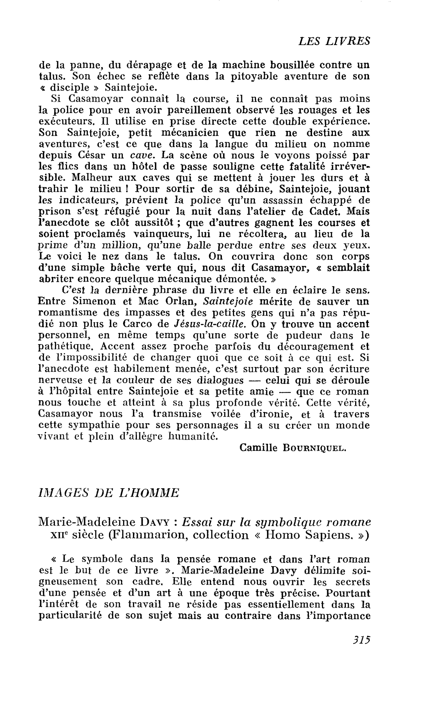 Marie-Madeleine Davy : Essai sur la symbolique romane XIIe siècle