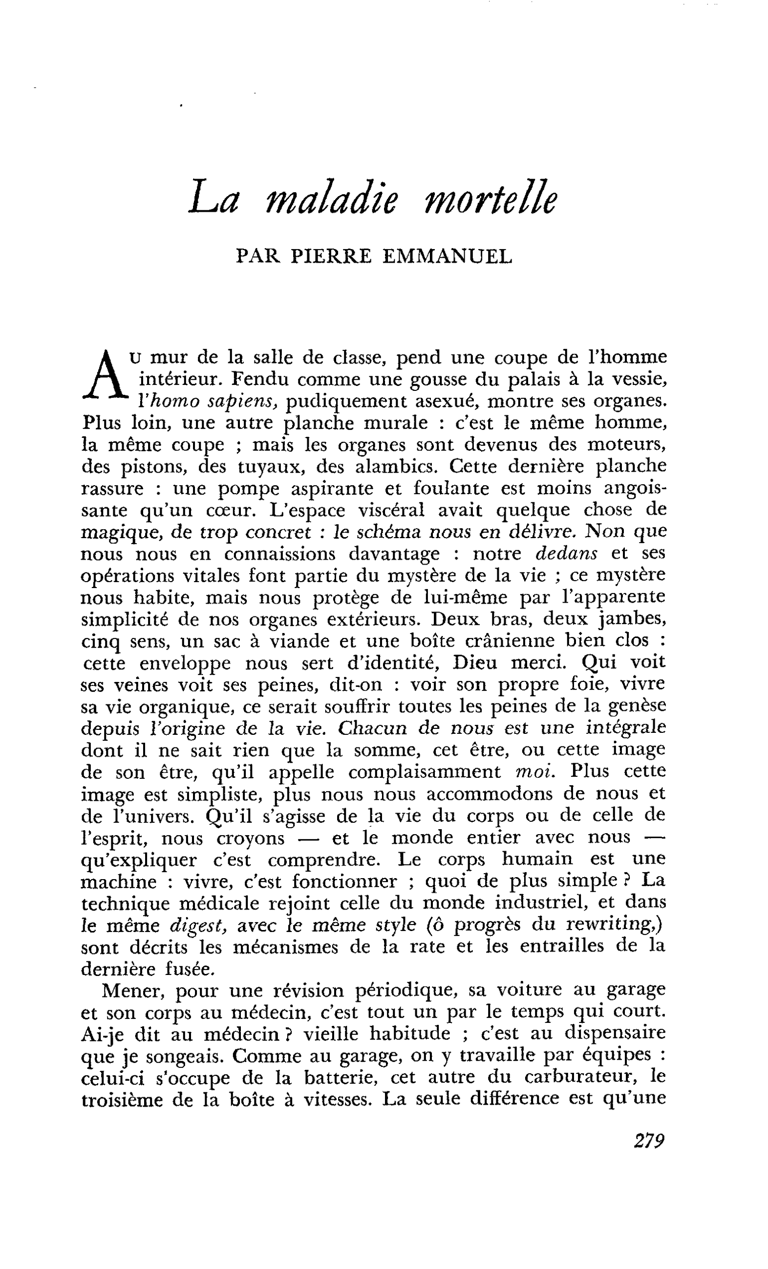 La maladie mortelle