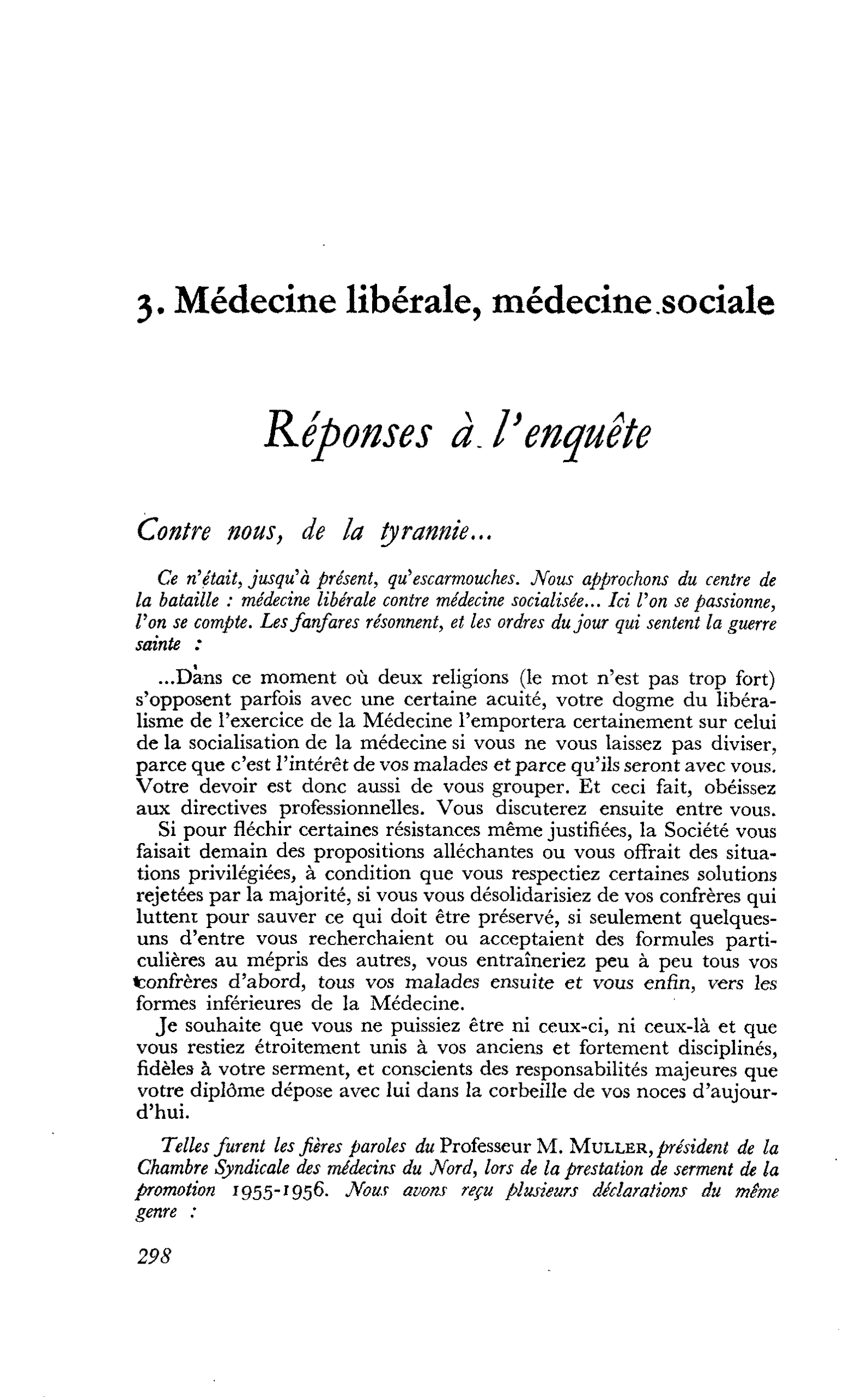 Réponses à l’enquête