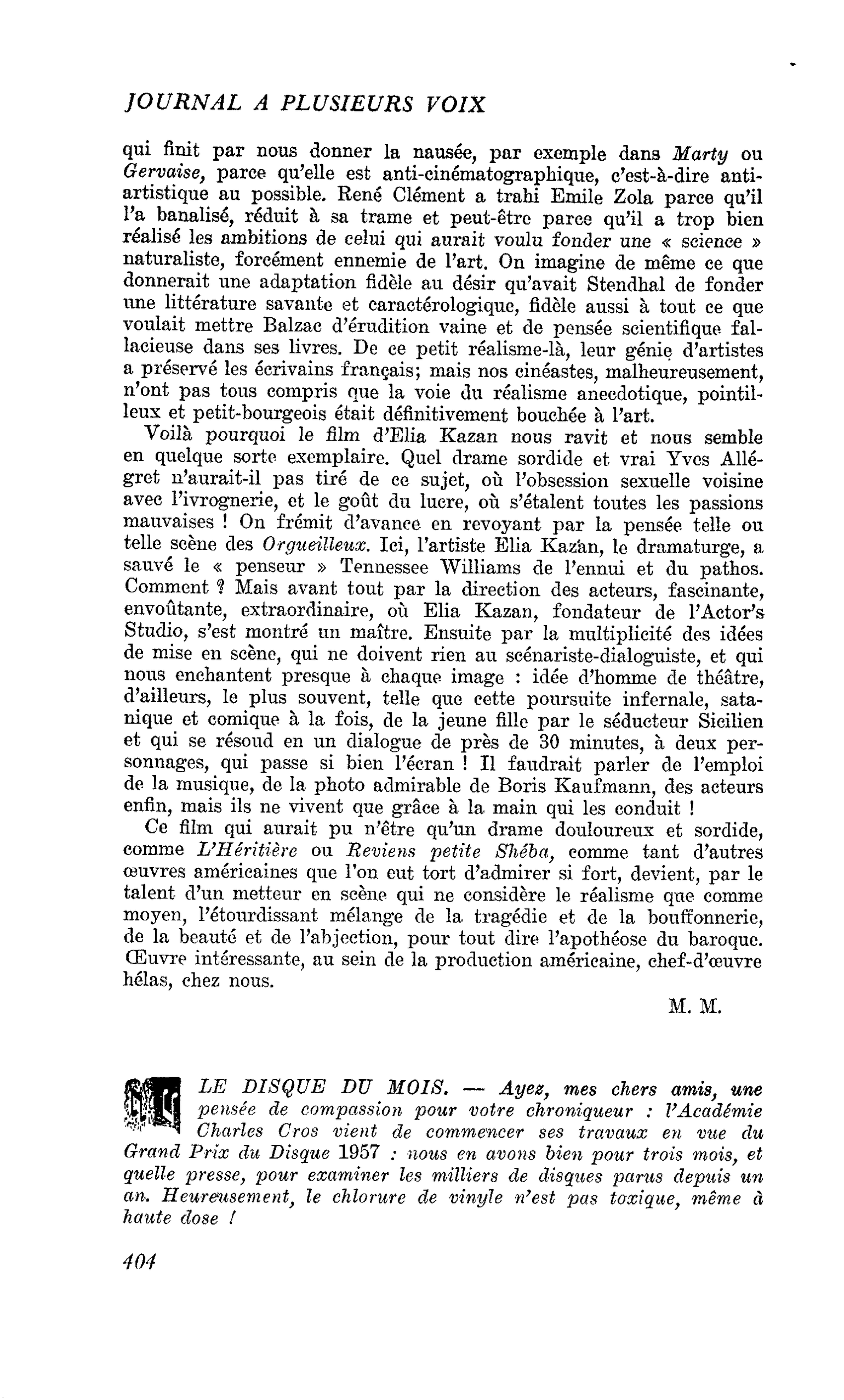 LE DISQUE DU MOIS