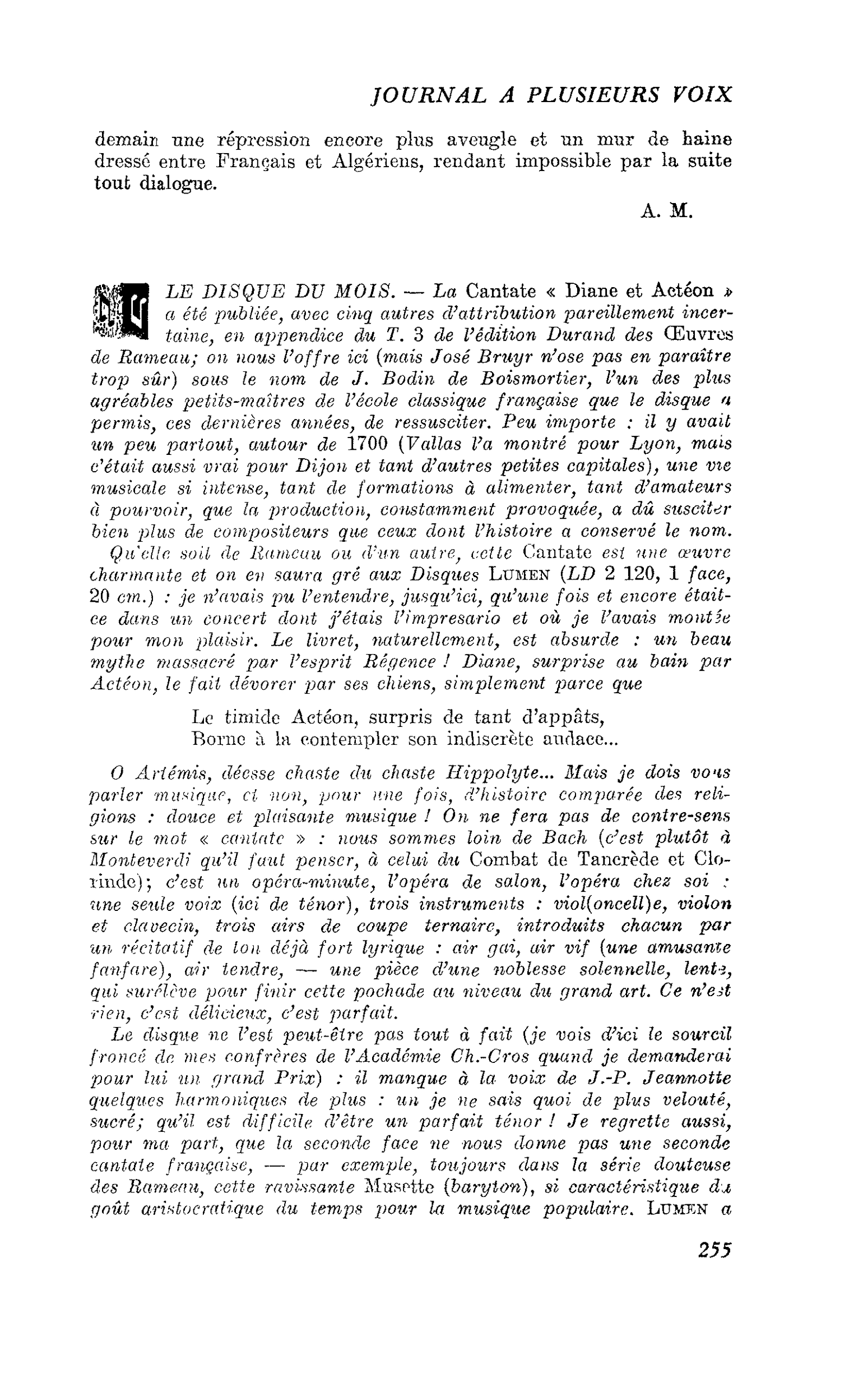 LE DISQUE DU MOIS
