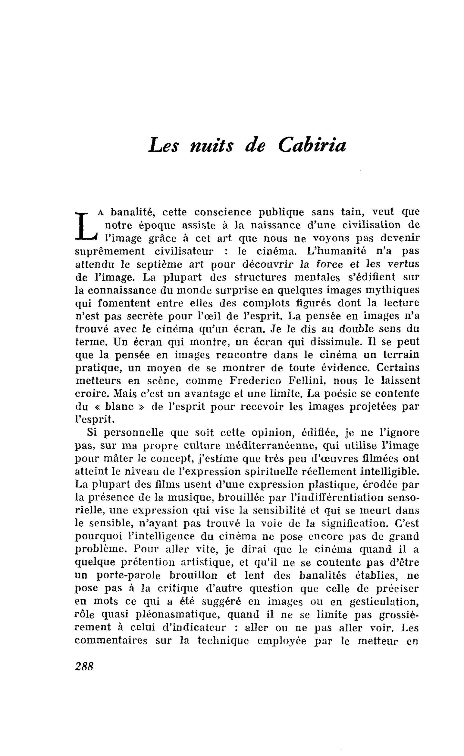 Les nuits de Cabiria