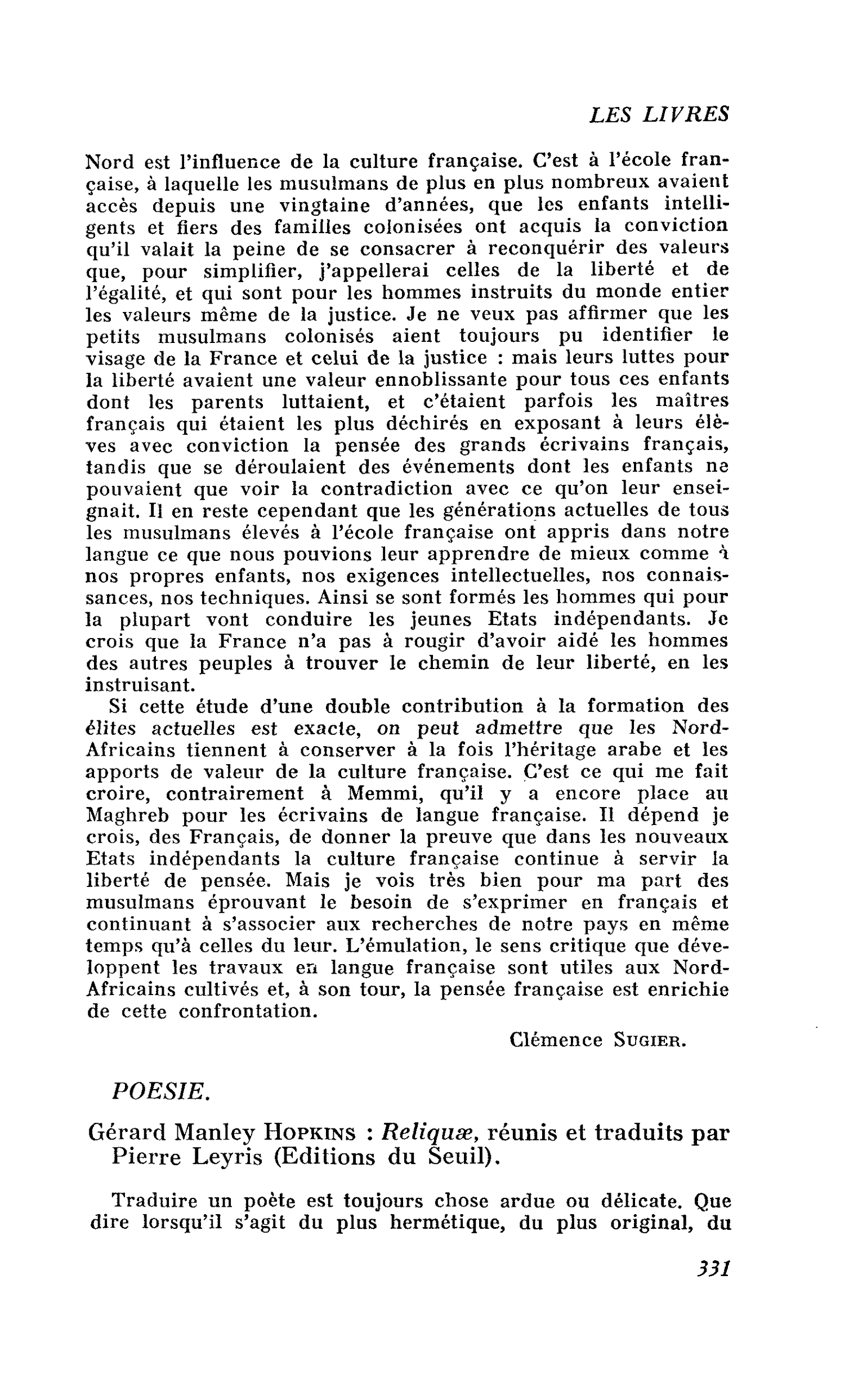 Gérard Manley Hopkins : Reliquae
