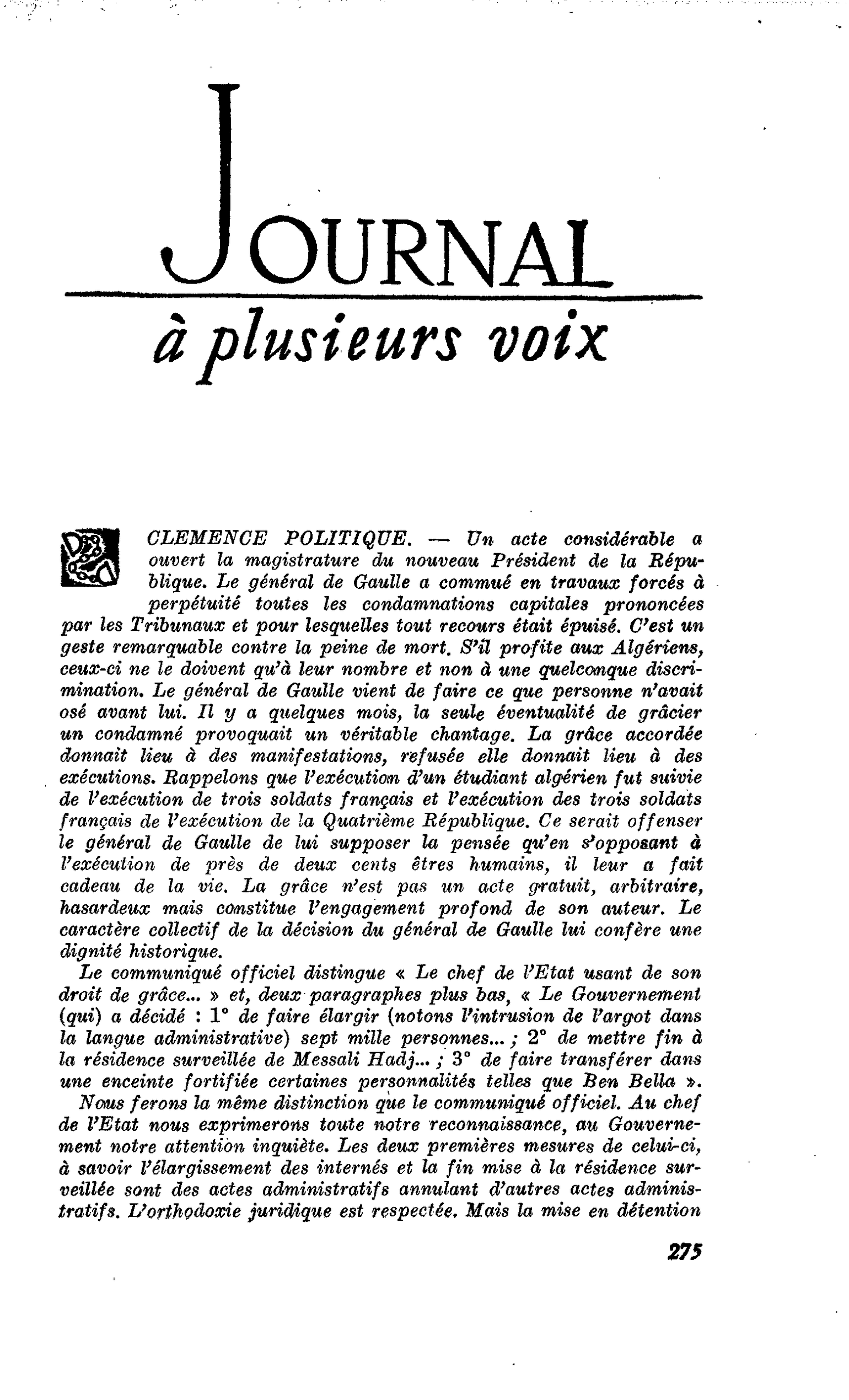 CLEMENCE POLITIQUE