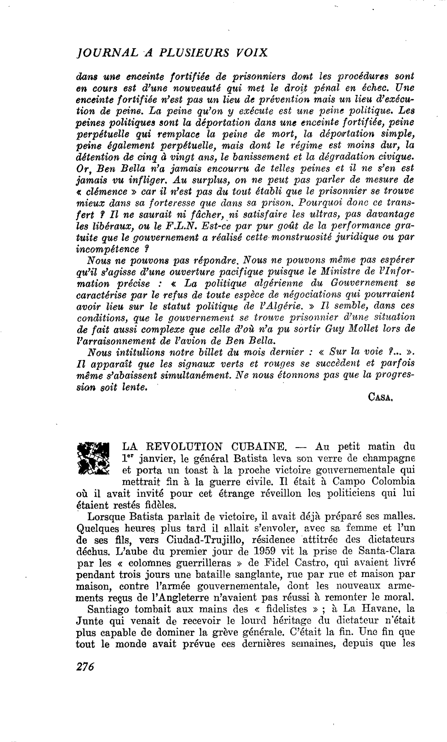 LA REVOLUTION CUBAINE