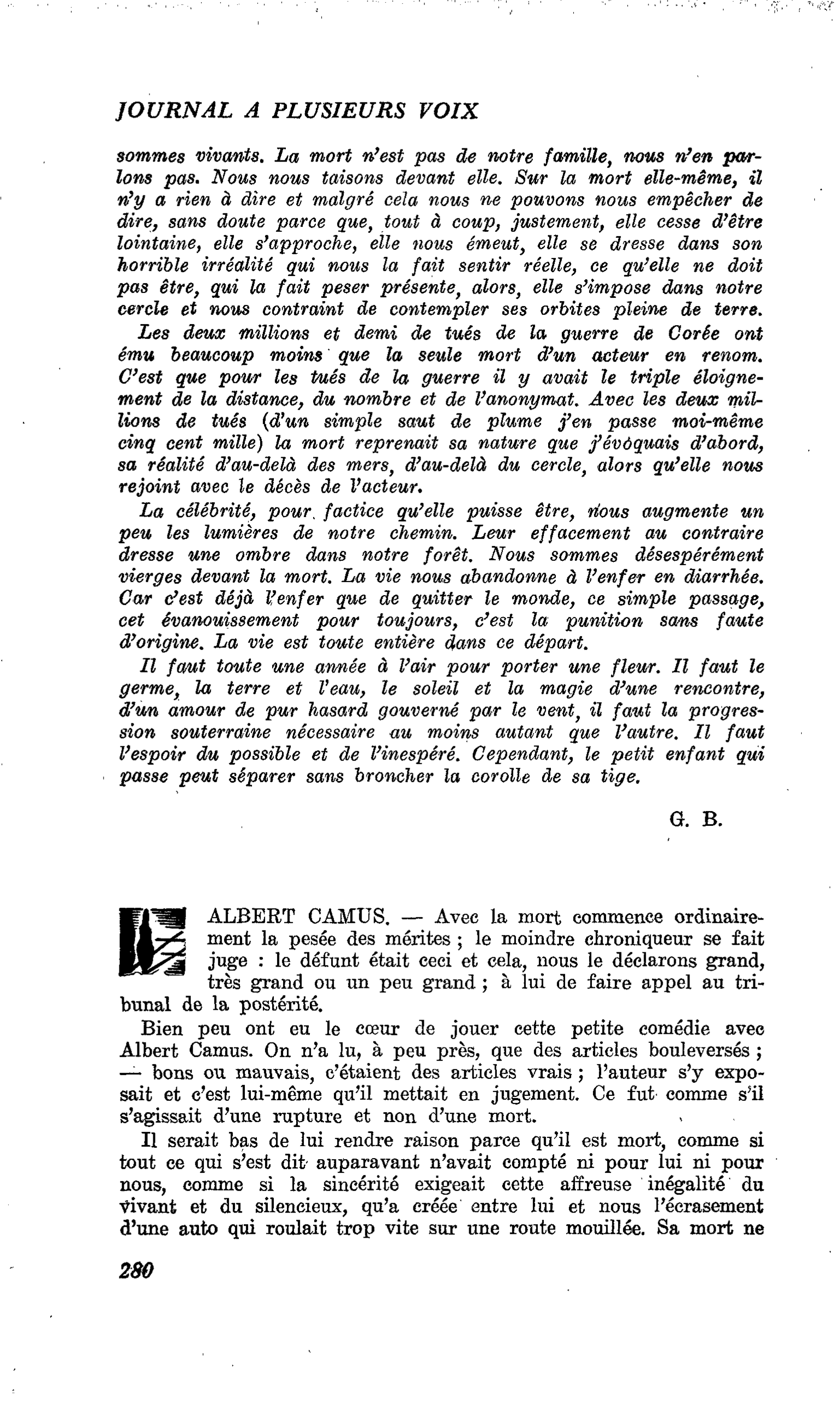 ALBERT CAMUS