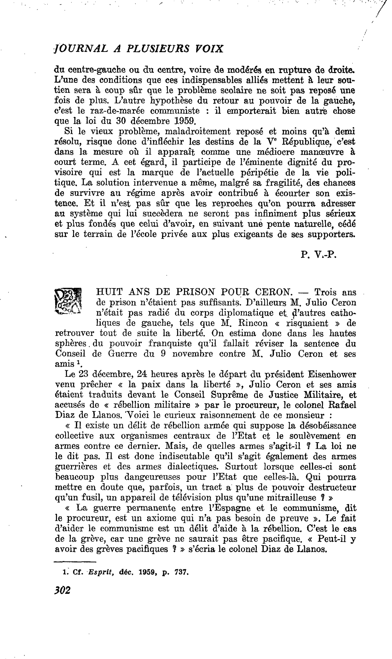 HUIT ANS DE PRISON POUR CERON