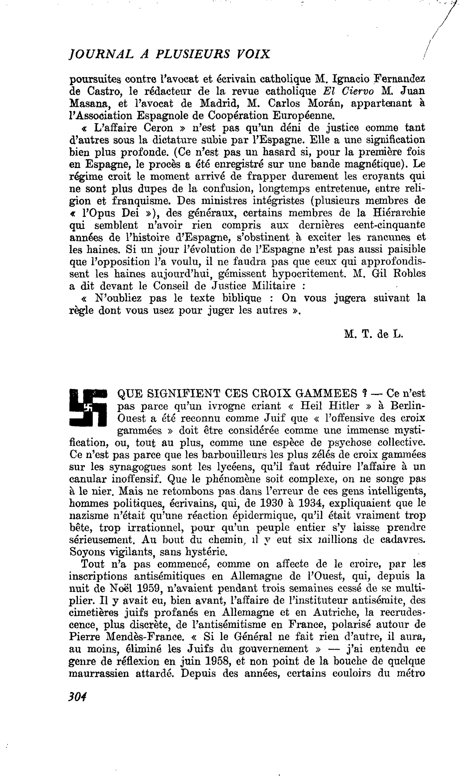 QUE SIGNIFIENT CES CROIX GAMMEES ?