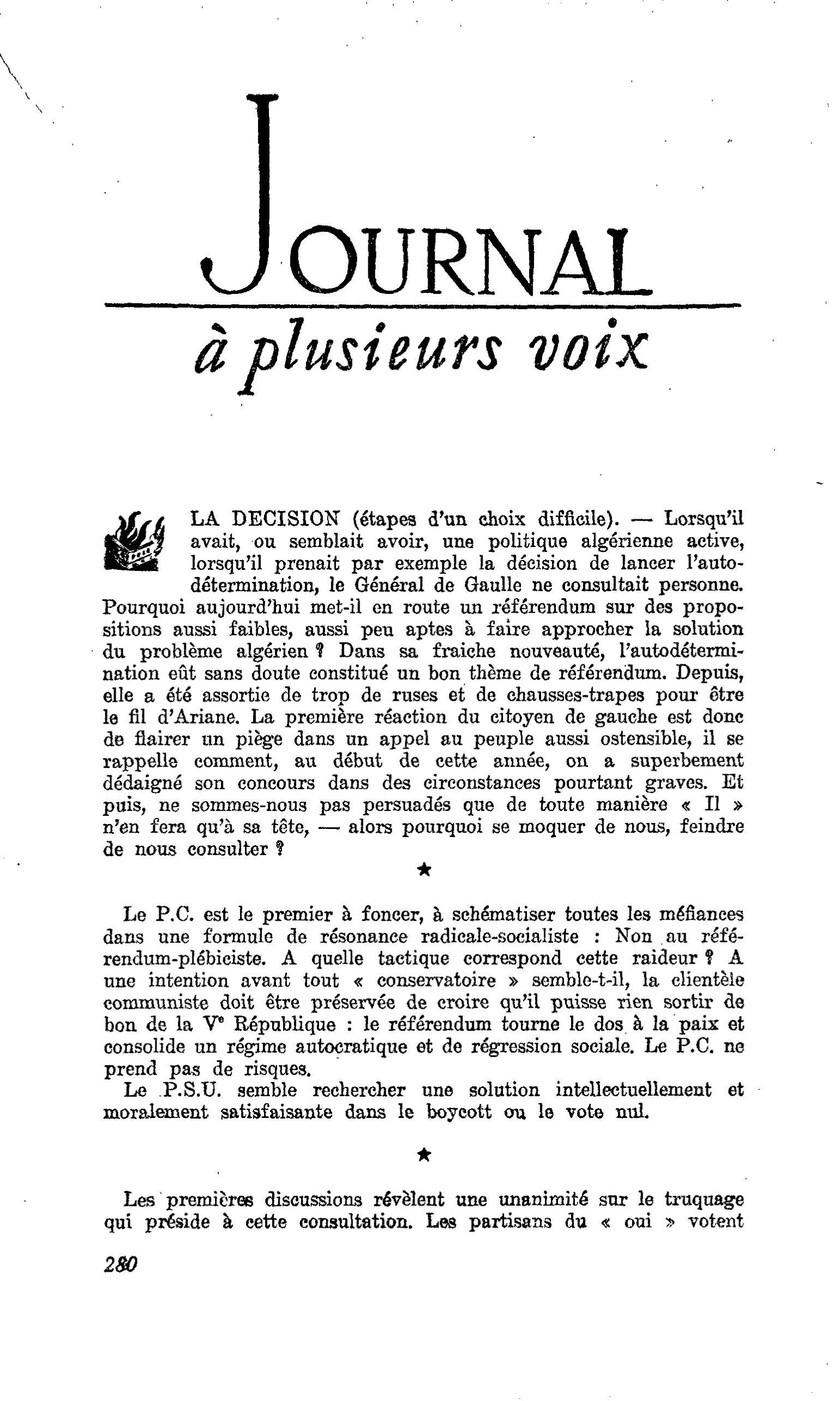 LA DECISION (étapes d’un choix difficile)