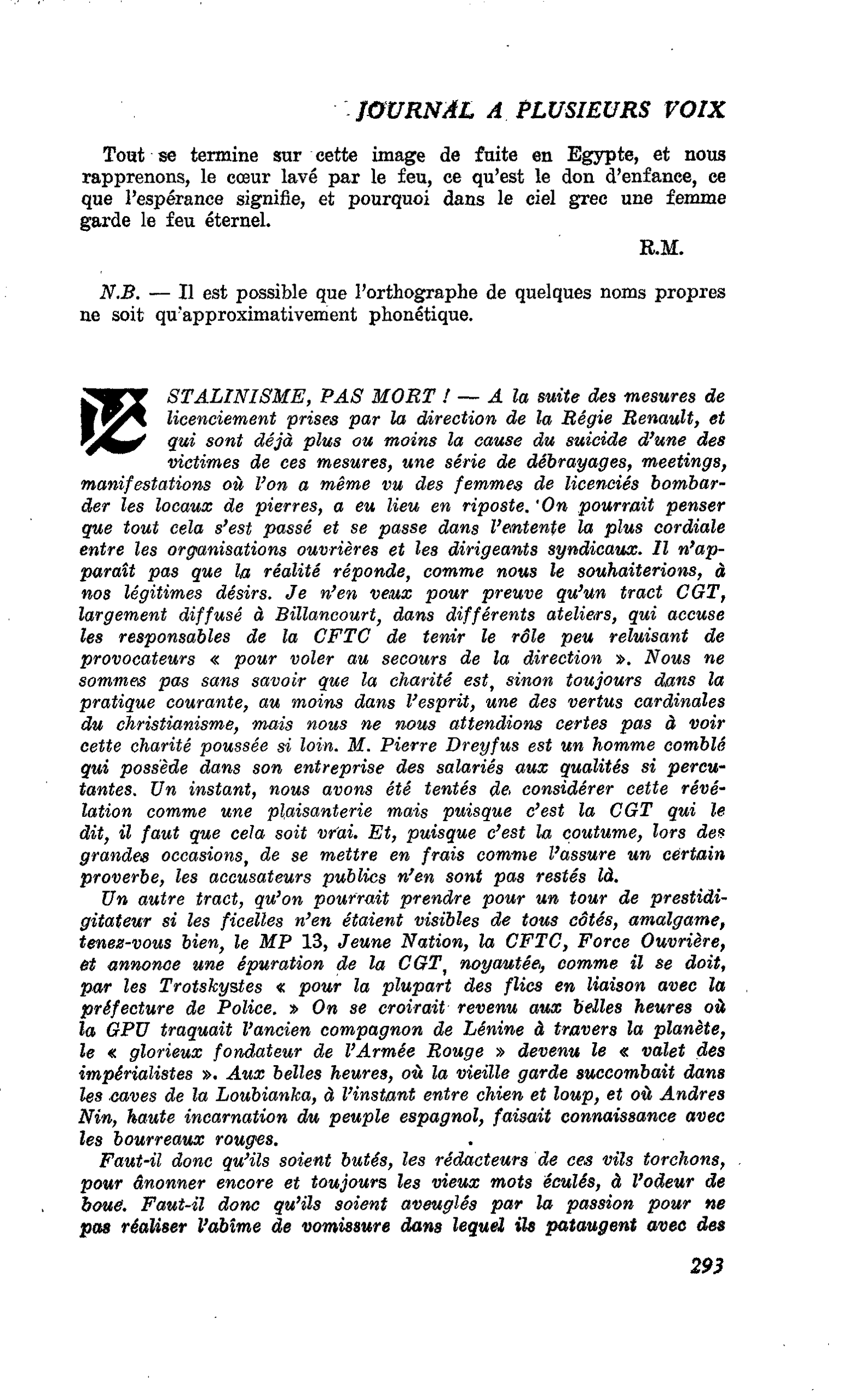 STALINISME, PAS MORT !