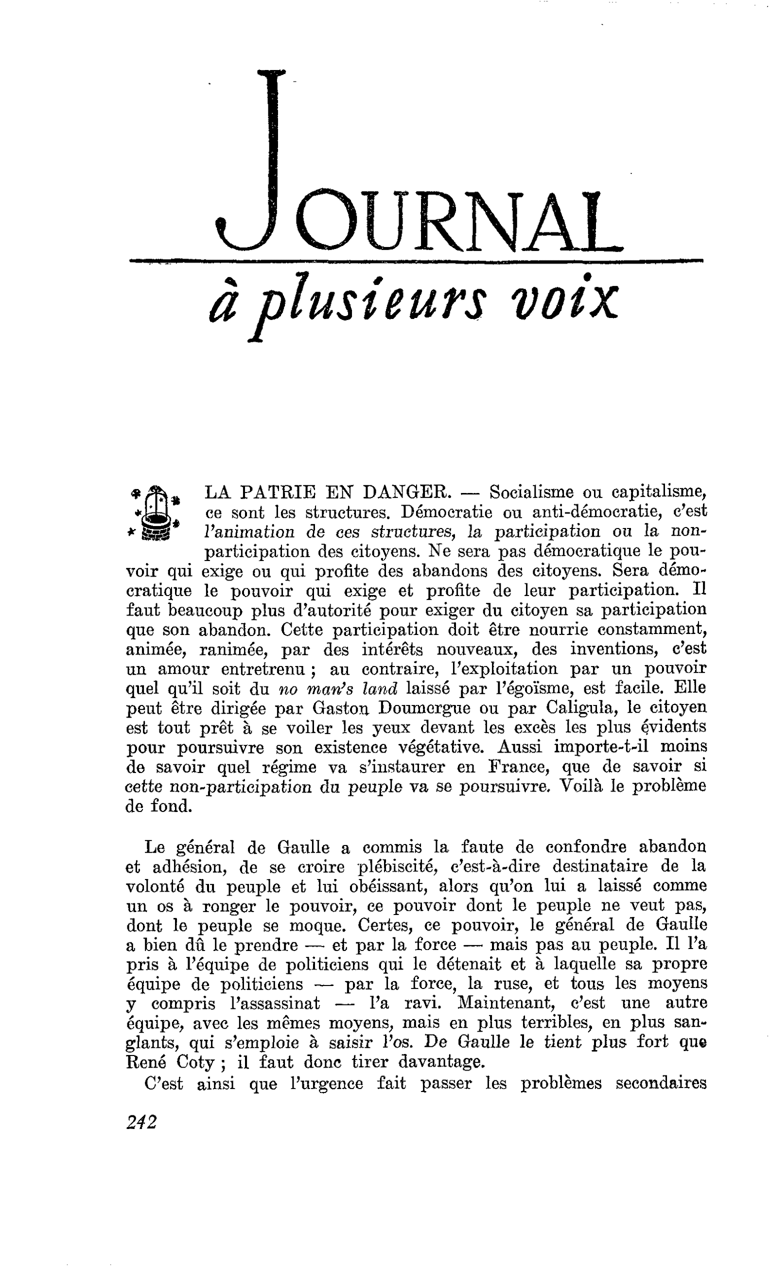 LA PATRIE EN DANGER
