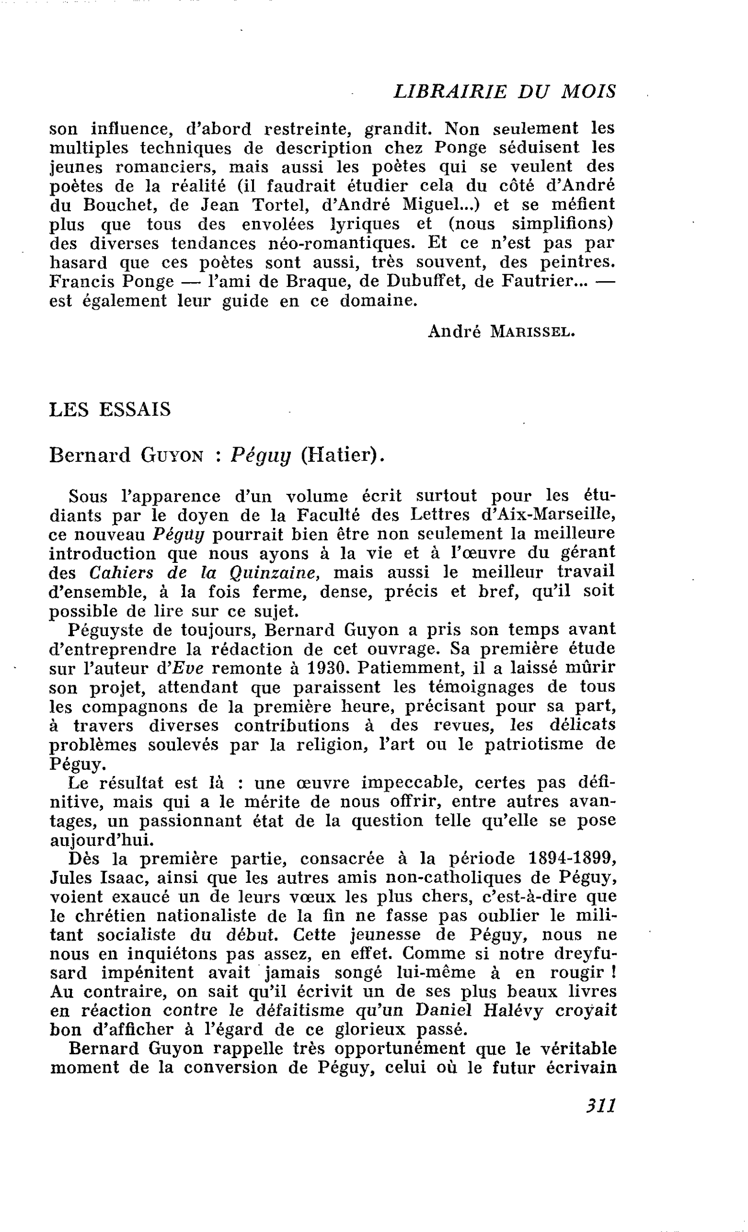 Bernard Guyon : Péguy