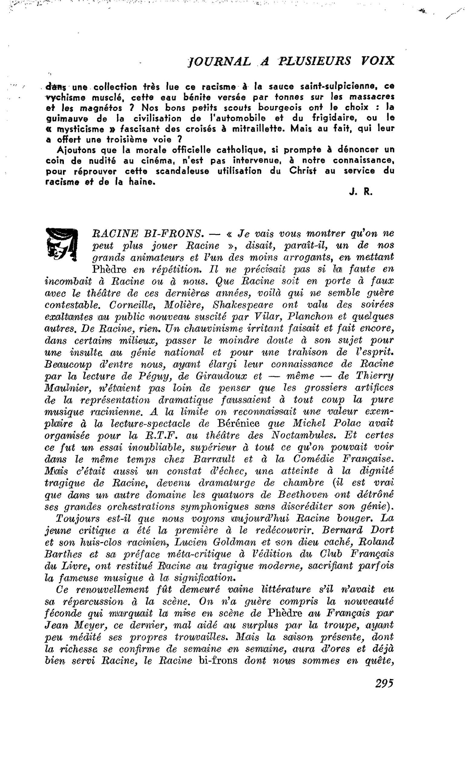 RACINE BI-FRONS