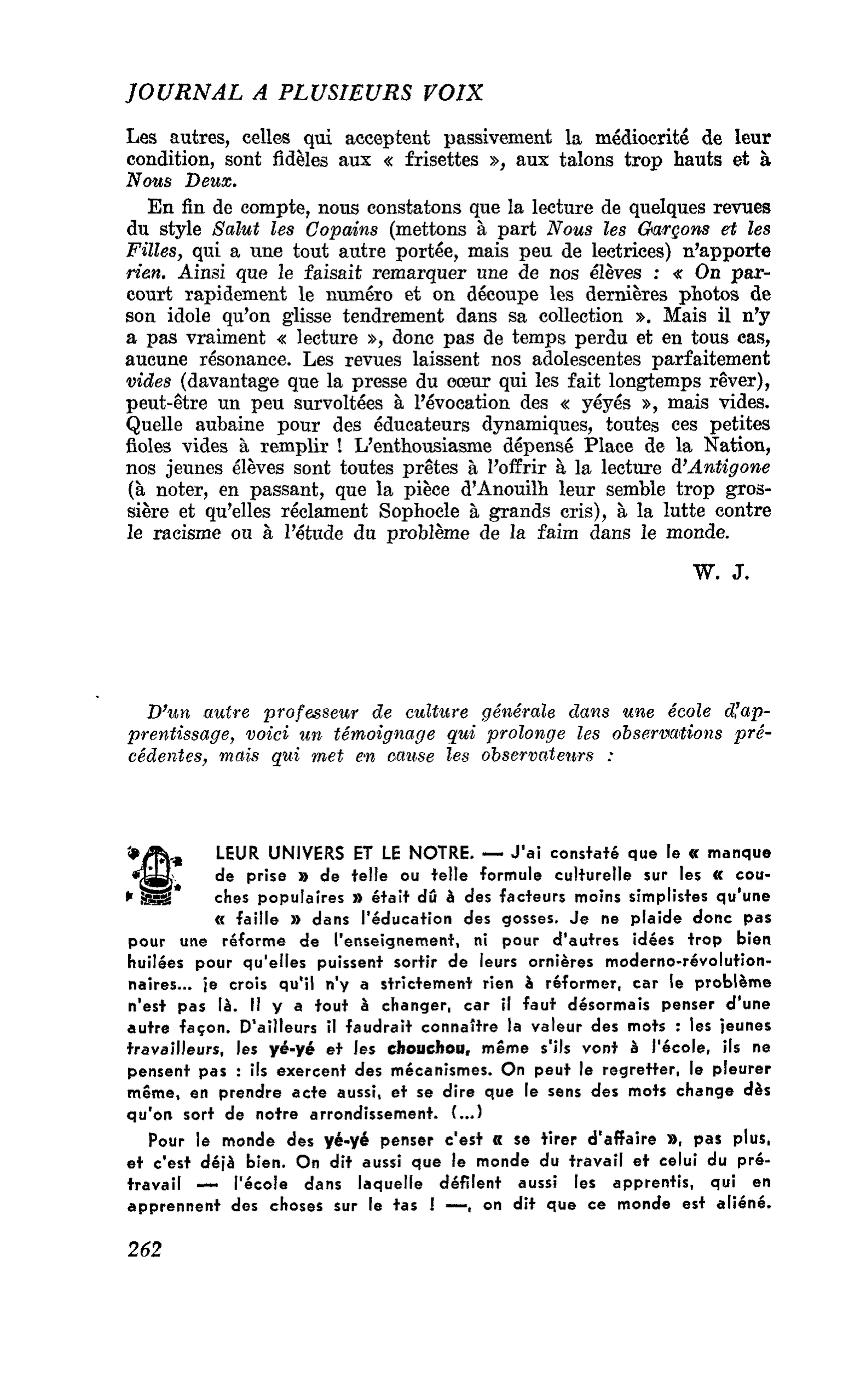 LEUR UNIVERS ET LE NOTRE