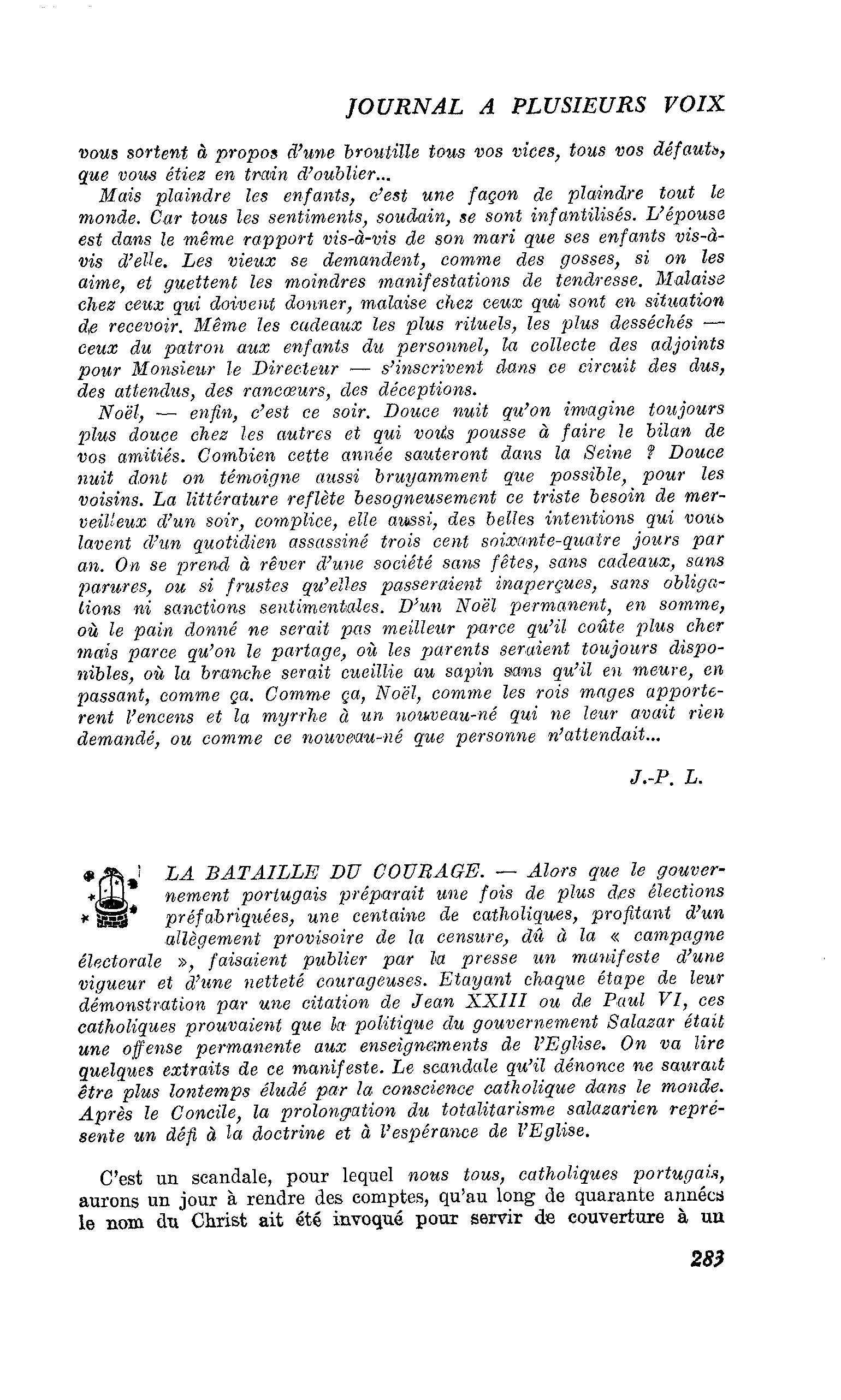 LA BATAILLE DU COURAGE