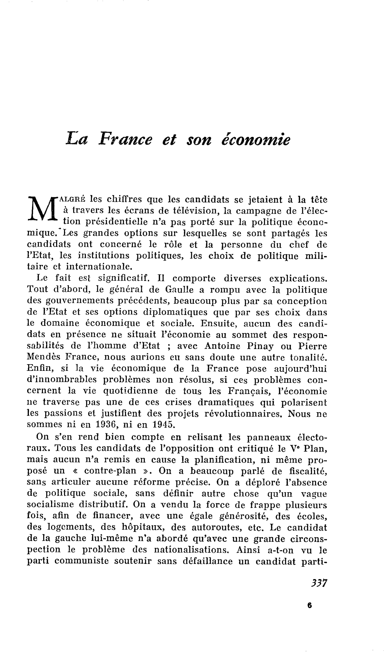 La France et son économie
