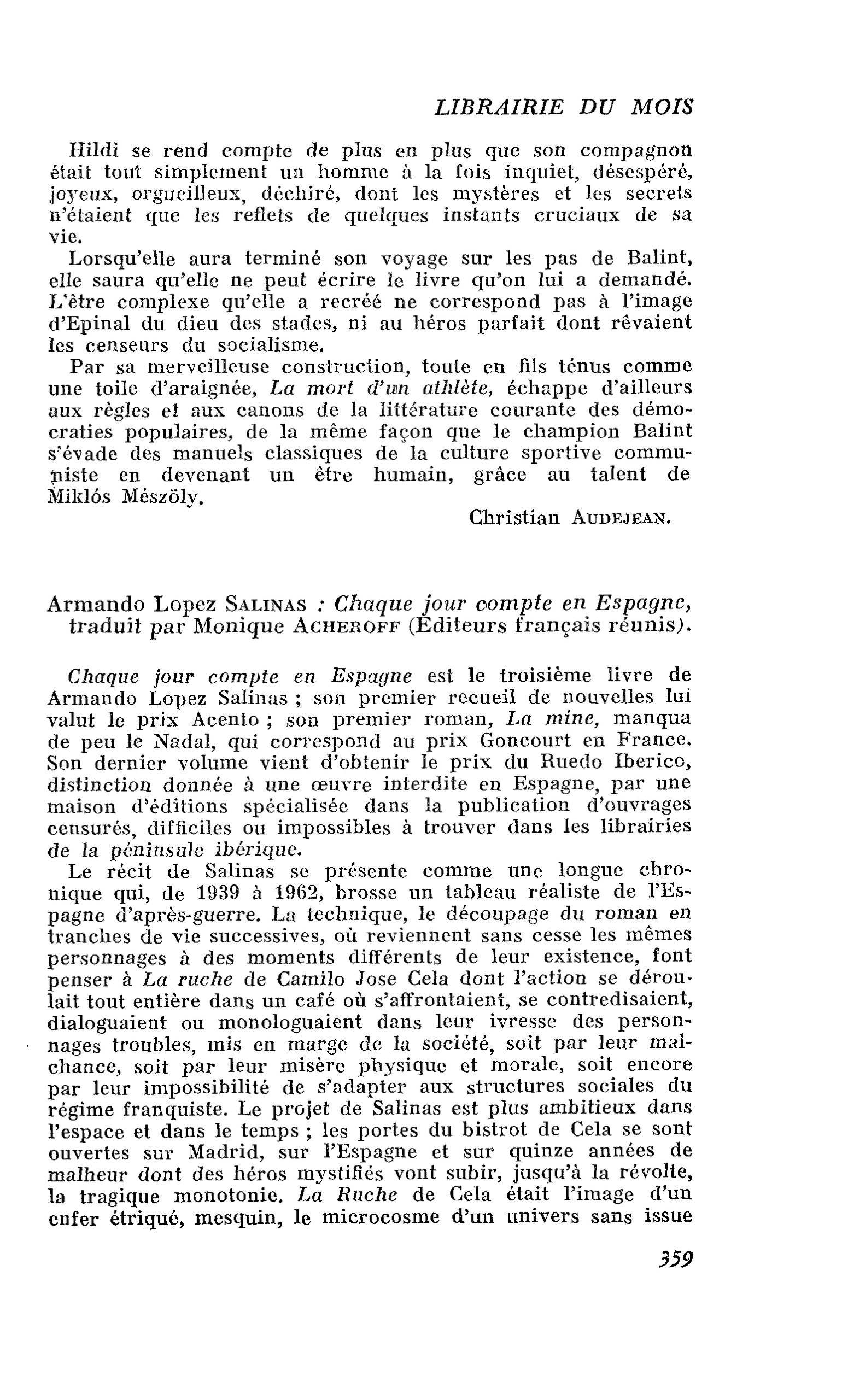 Armando Lopez Salinas : Chaque jour compte en Espagne