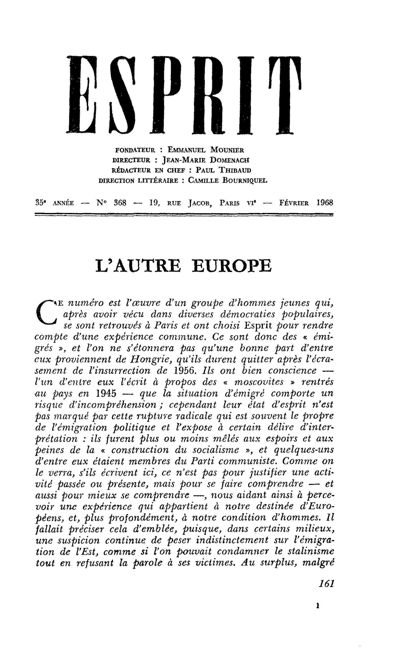 L’autre Europe