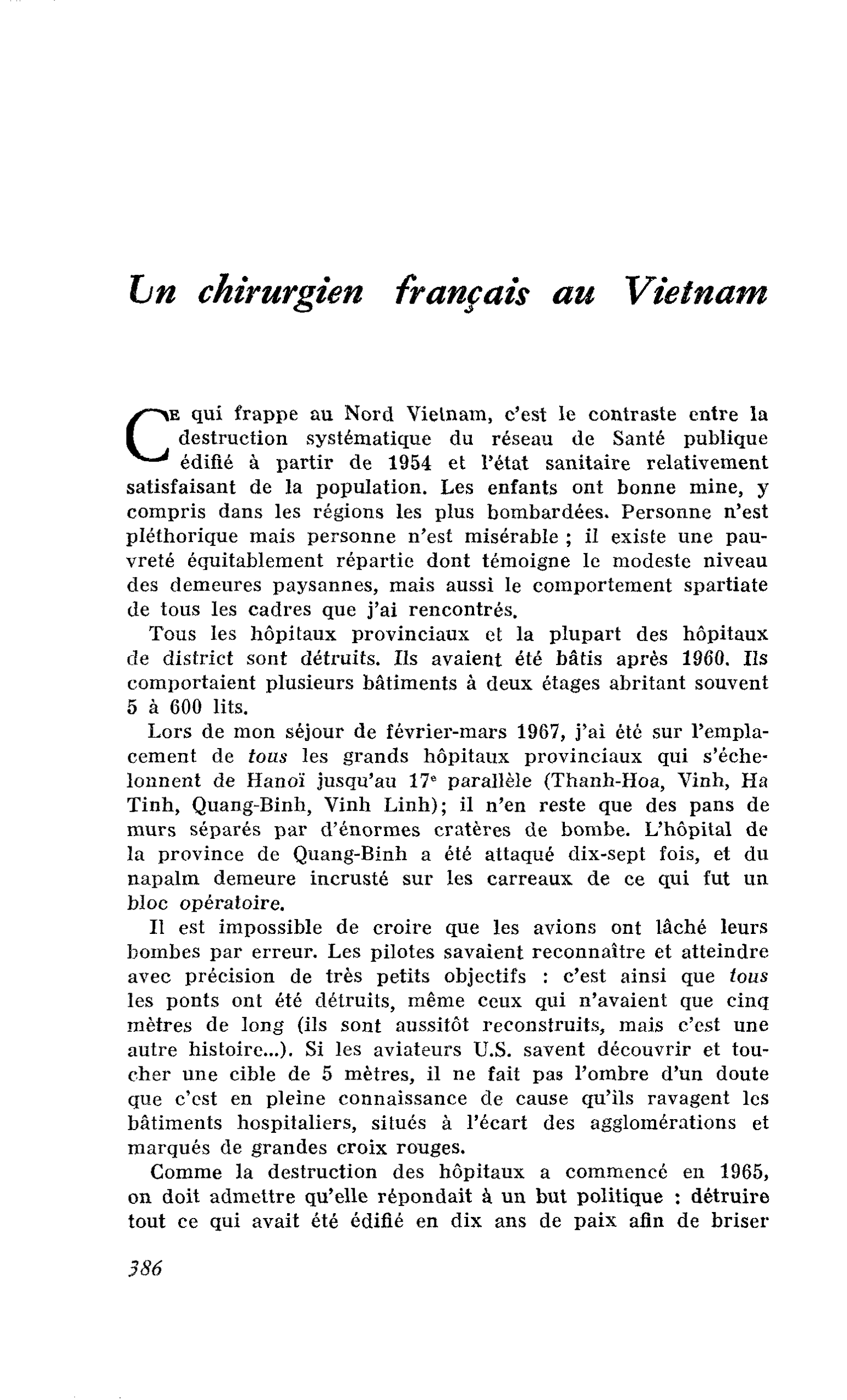 Un chirurgien français au Vietnam