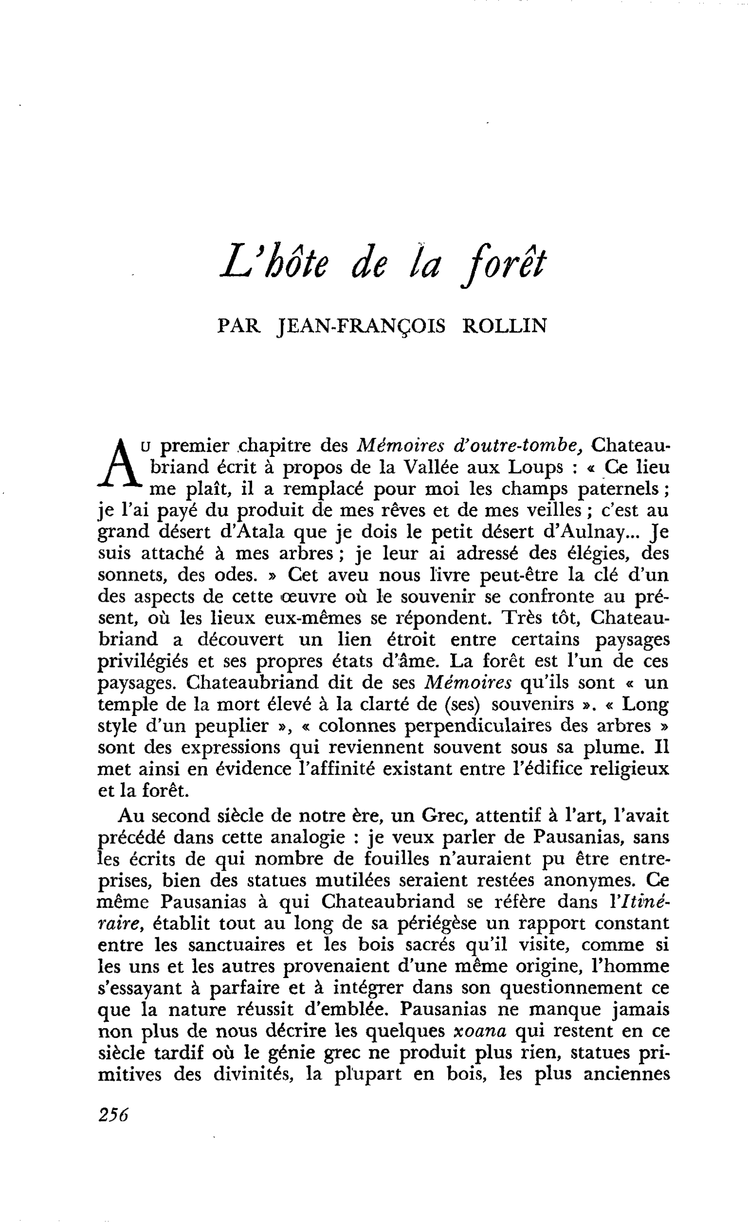 L’hôte de la forêt