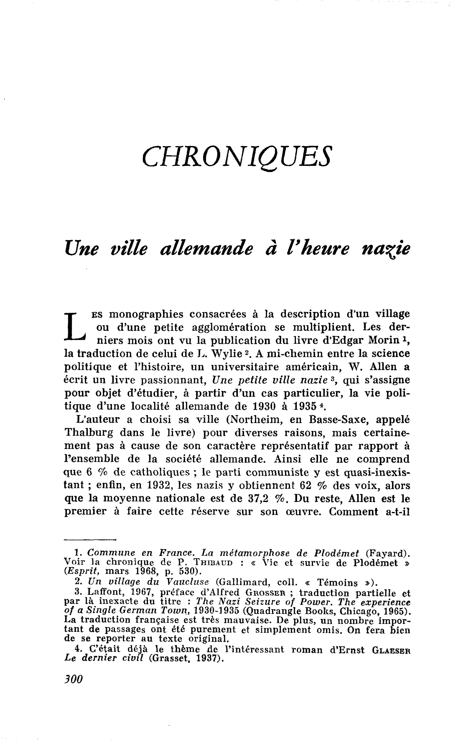 Une ville allemande à l’heure nazie