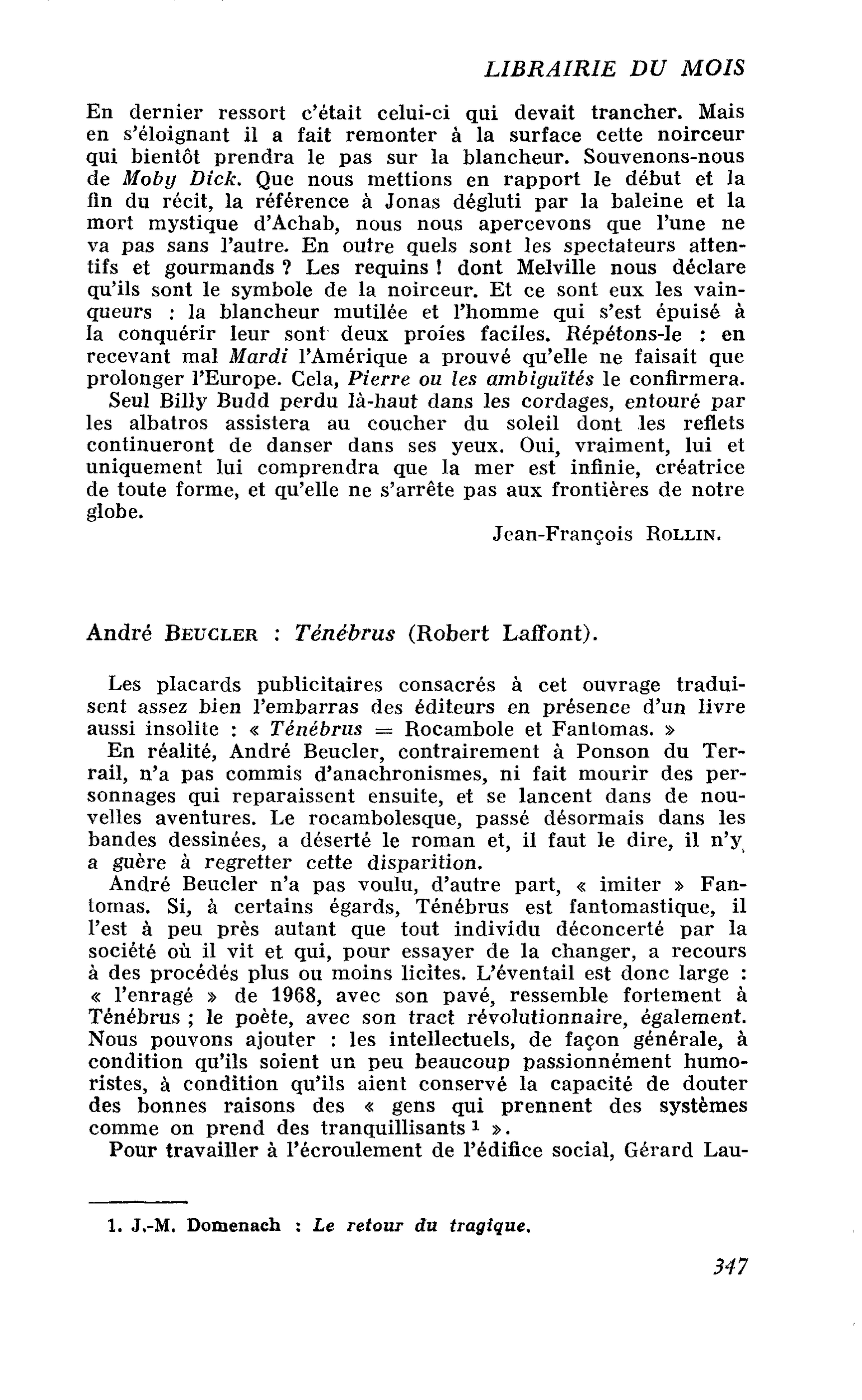 André Beucler : Ténébrus