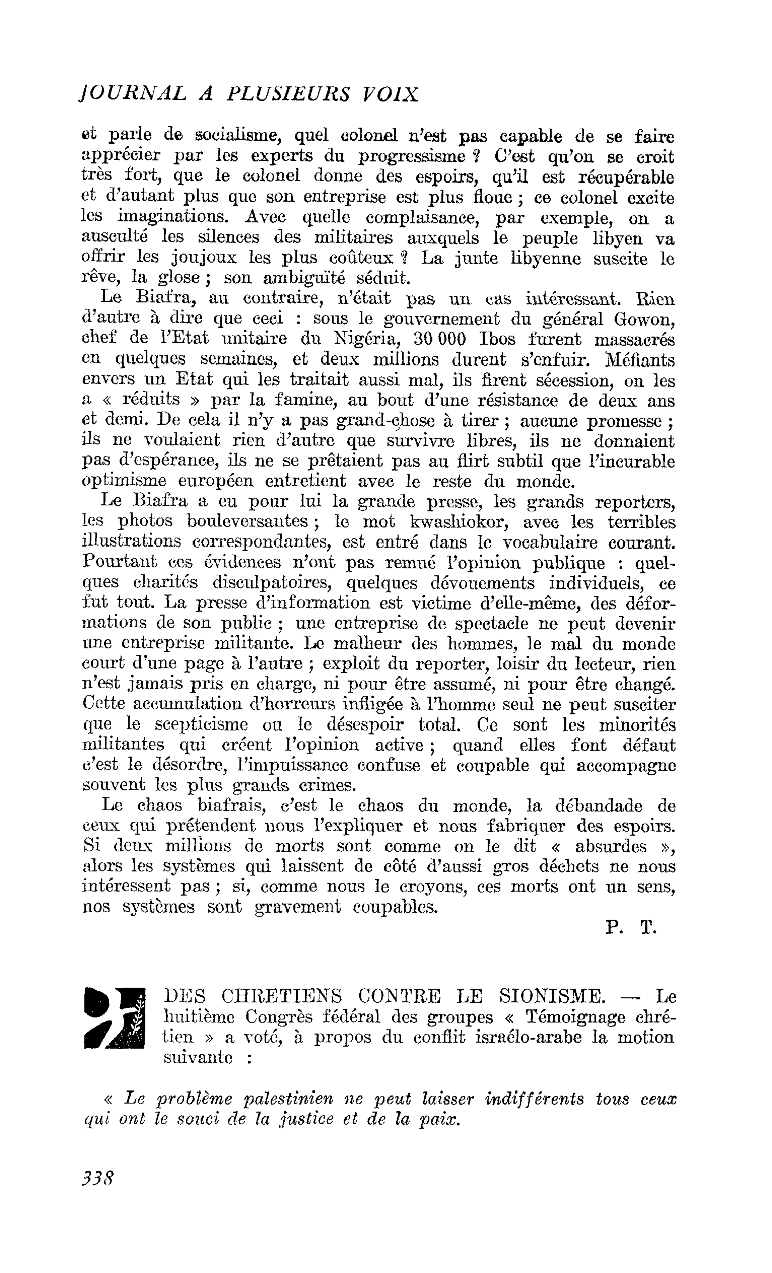DES CHRETIENS CONTRE LE SIONISME