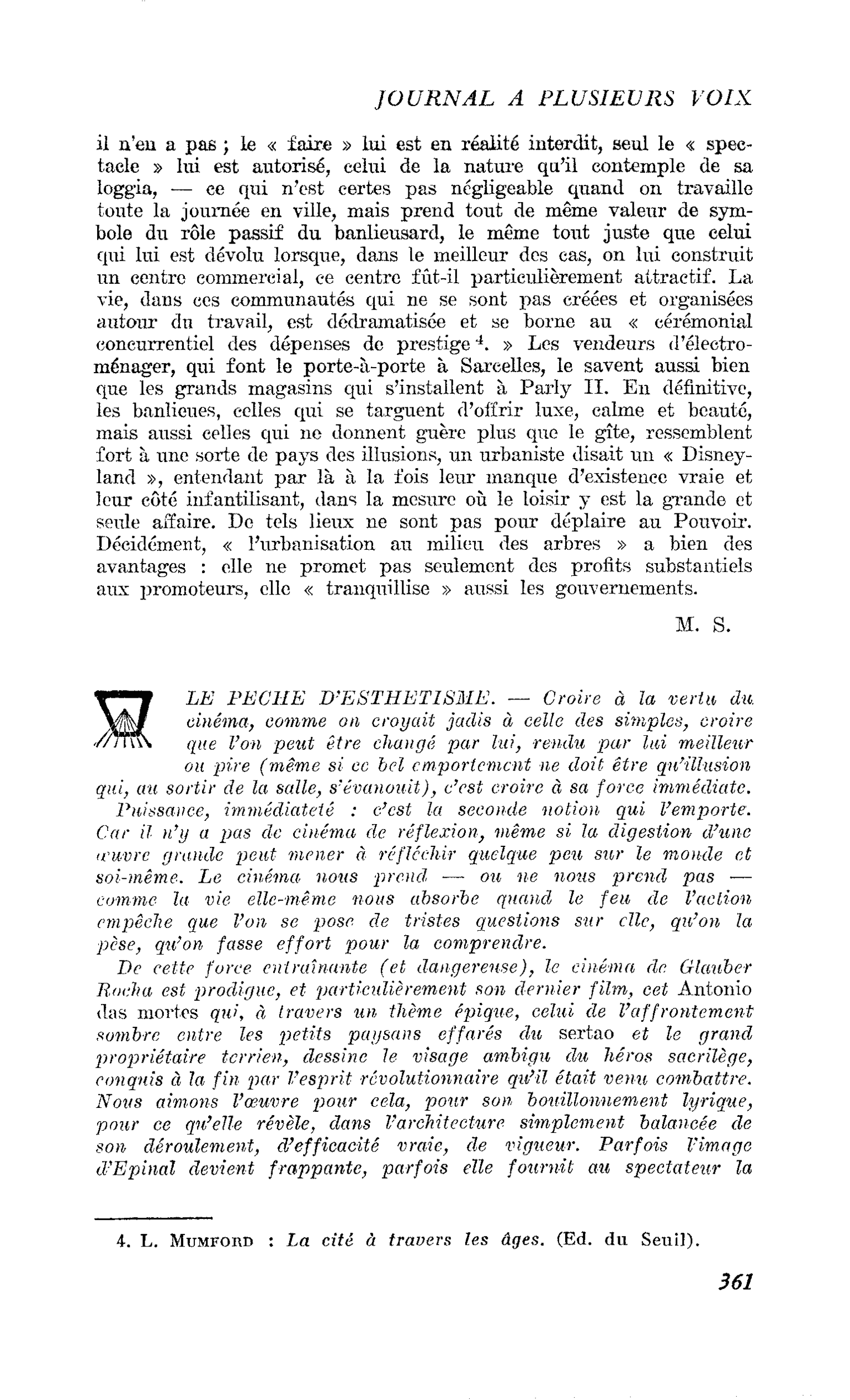 LE PECHE D’ESTHETISME