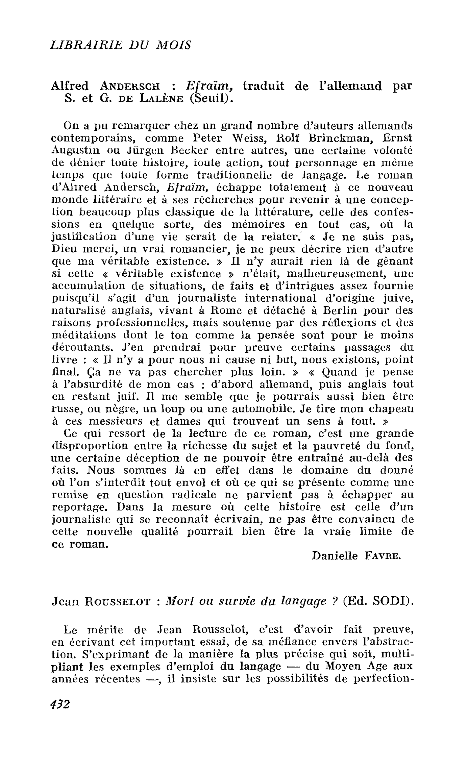 Alfred Andersch : Efraïm