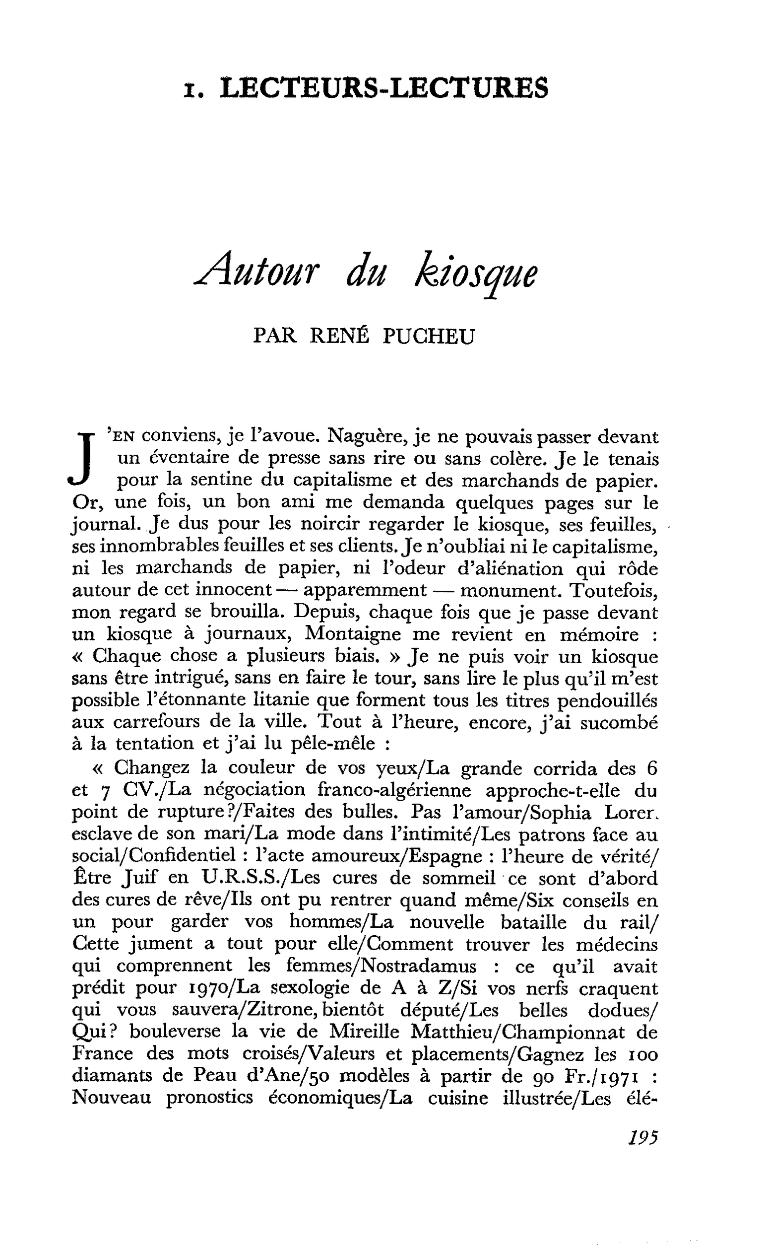 Autour du kiosque